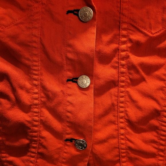 Rag & Bone Rag & Bone Bright Neon Orange Denim Jacket - Size M Size M / US 6-8 / IT 42-44 - 4 Thumbnail