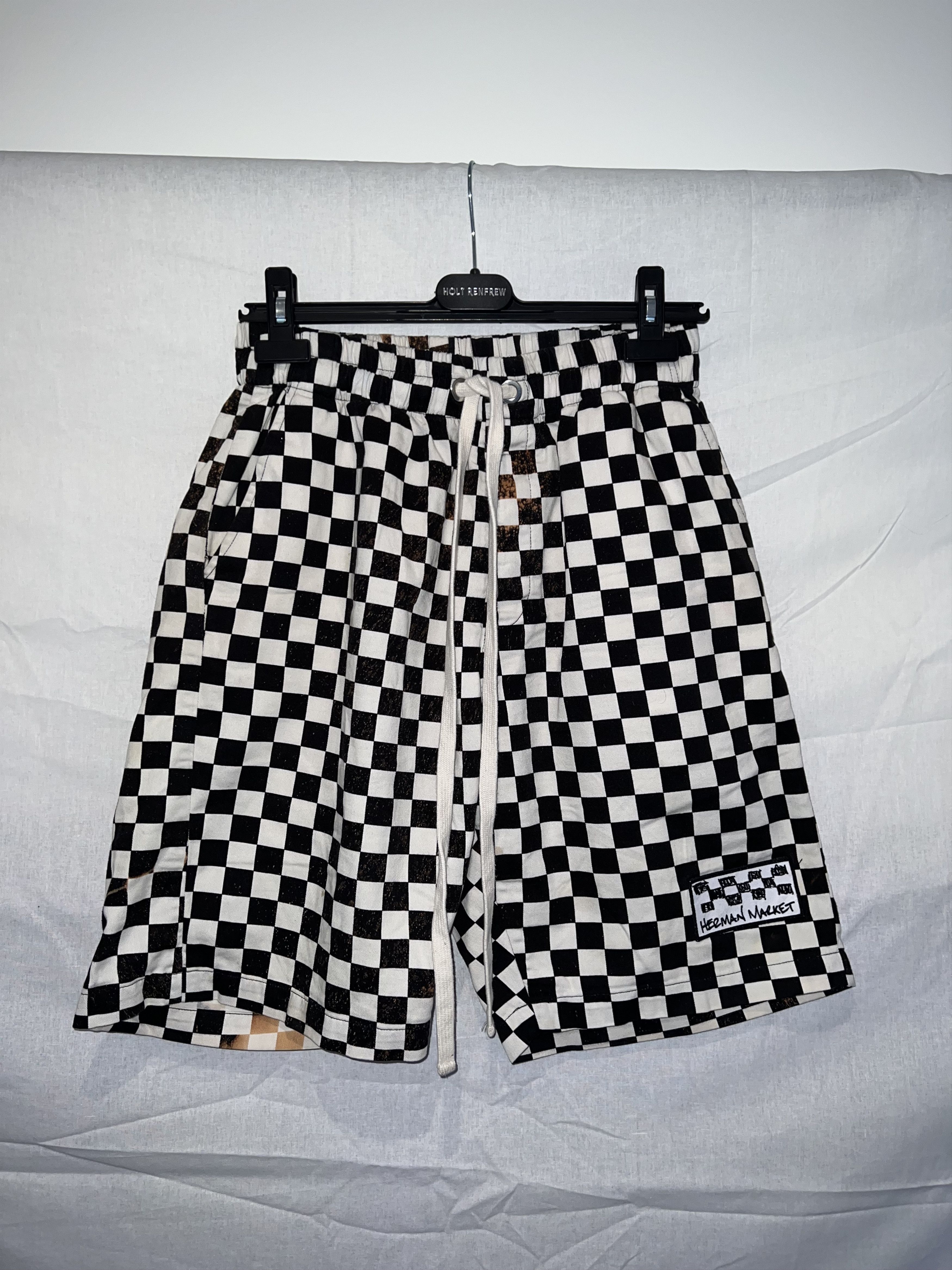 image of Herman Market Pods Shorts Checkerboard Bleach - , Men's (Size 32)