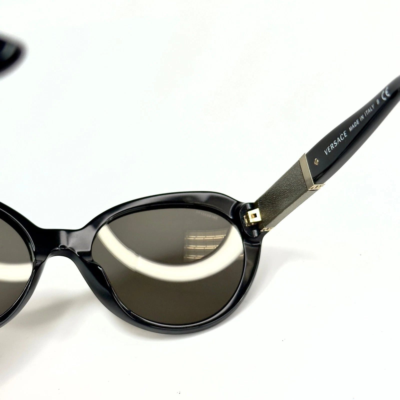 Versace VERSACE VE4306Q 4306 Sunglasses Black Gold Leather Mirror Size ONE SIZE - 5 Thumbnail