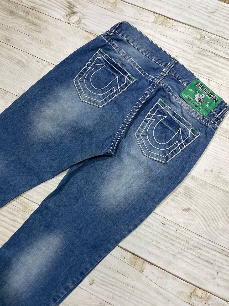 Japanese Brand Vintage True Religion Ricky Super Denim Jeans Baggy Size US 36 / EU 52 - 11 Thumbnail