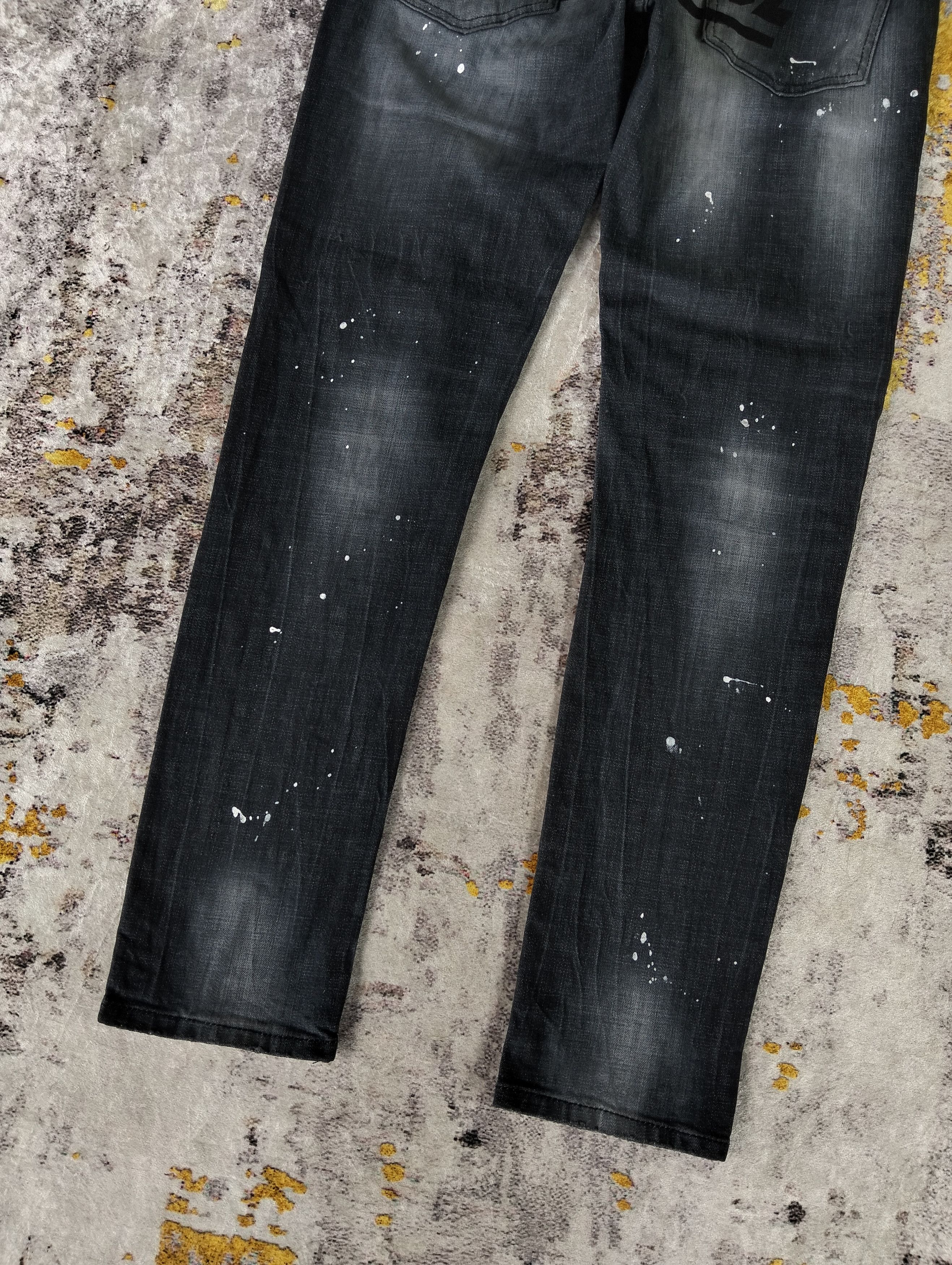 Dsquared2 Distressed Dsquared2 Paint Splatter Rhinestone Skinny Jeans Size US 32 / EU 48 - 4 Thumbnail