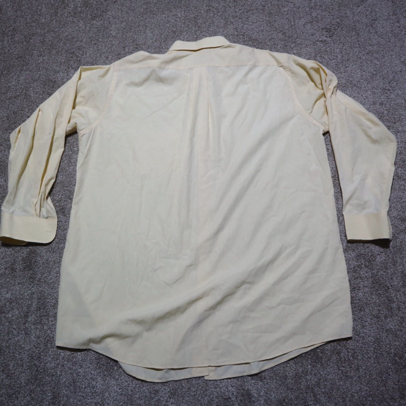 Van Heusen Van Heusen Dress Shirt Mens Size 18 Tan Regular Fit Wrinkle Free Button Up Solid Size 48R - 8 Thumbnail