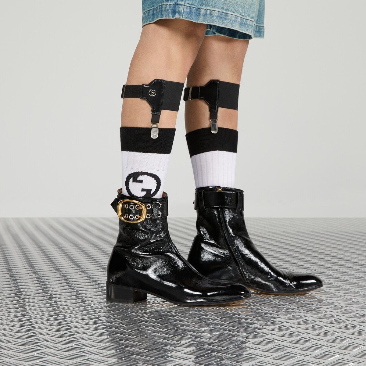 Gucci o1s1wg111025 Boots With Buckle in Black Size US 12.5 / EU 45-46 - 3 Thumbnail