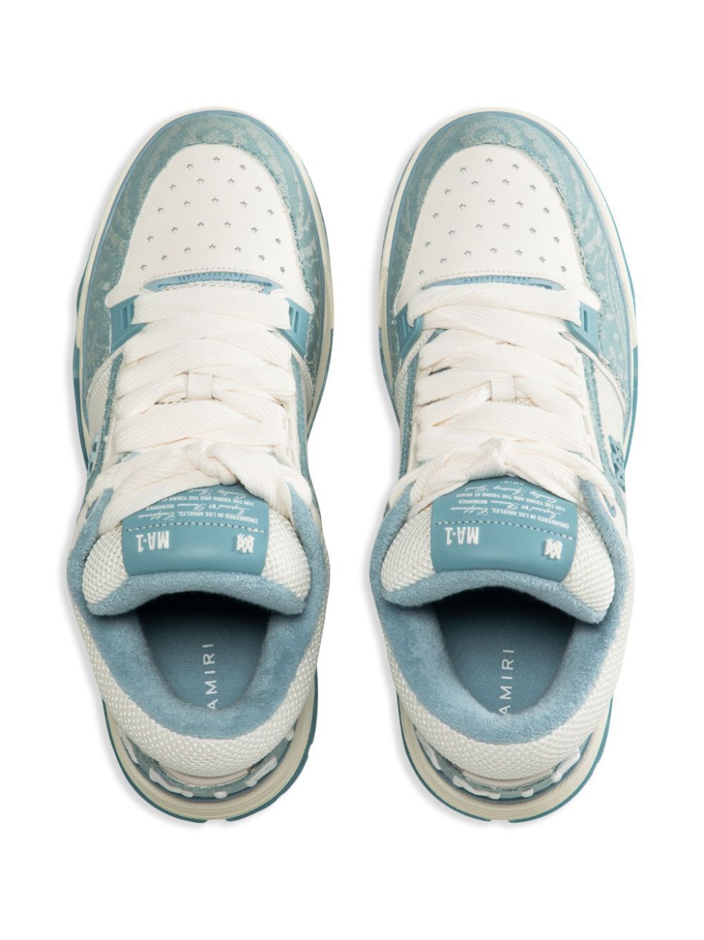 Amiri o1h1sh1124 Low Top Sneakers in Dusty Blue Size US 7 / EU 40 - 3 Thumbnail