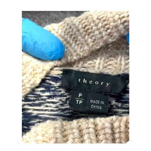 Theory Theory Wool Houndstooth Gray Beige Petite Sweater Size XS / US 0-2 / IT 36-38 - 5 Thumbnail