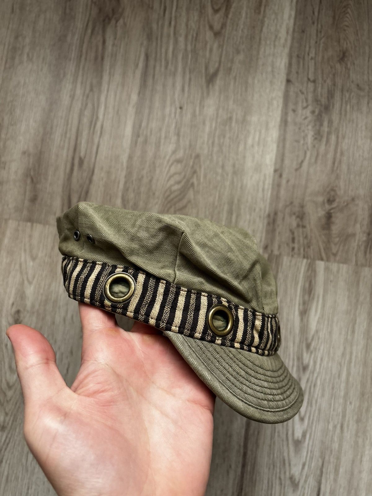 Denim & Supply Ralph Lauren Denim Supply Ralph Lauren Work Cap Khaki Cotton Stripe Band Size ONE SIZE - 24 Thumbnail