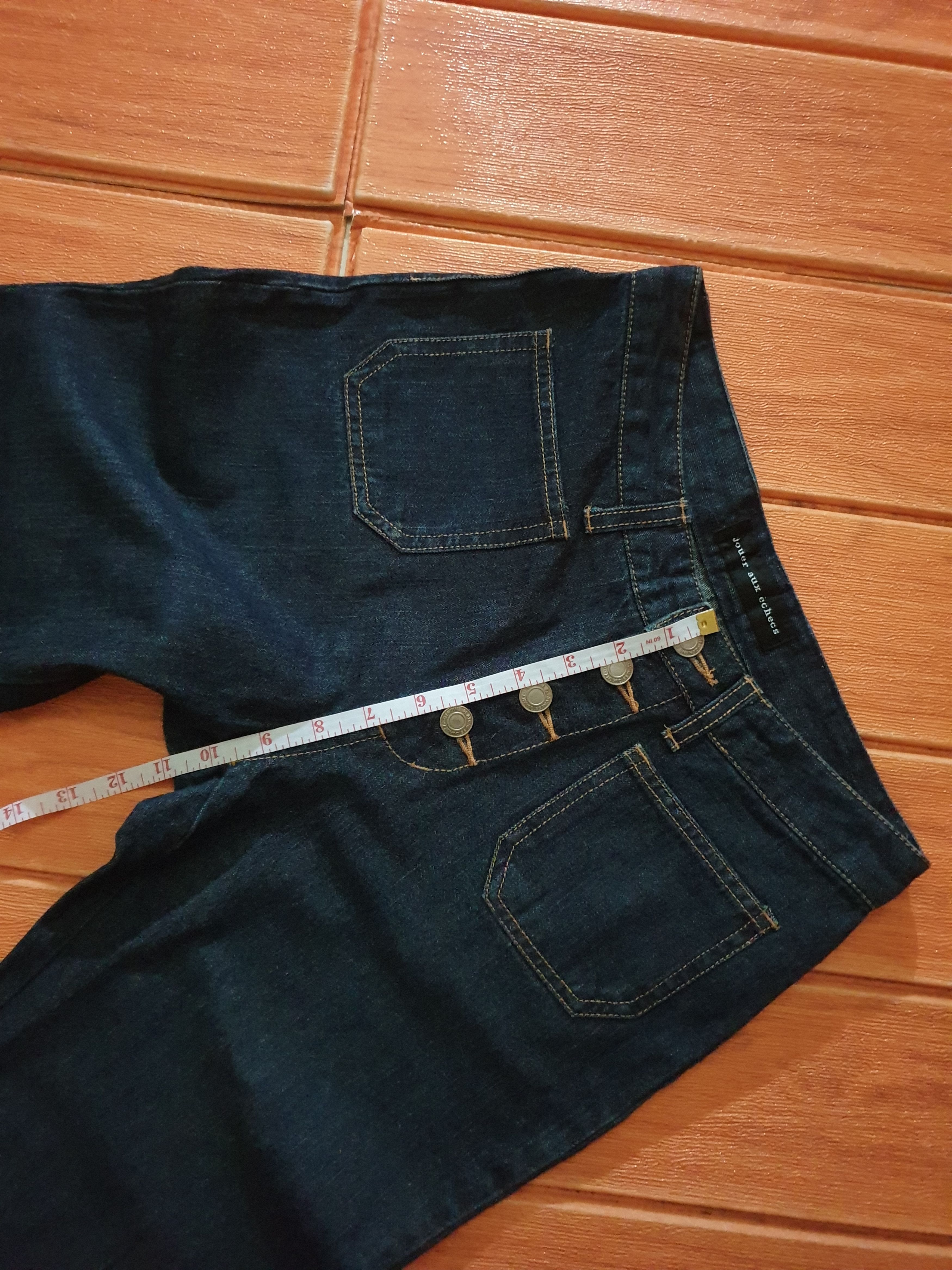 Japanese Brand 💥Jouer aux echecs denim boot cut pant Size US 27 - 8 Thumbnail