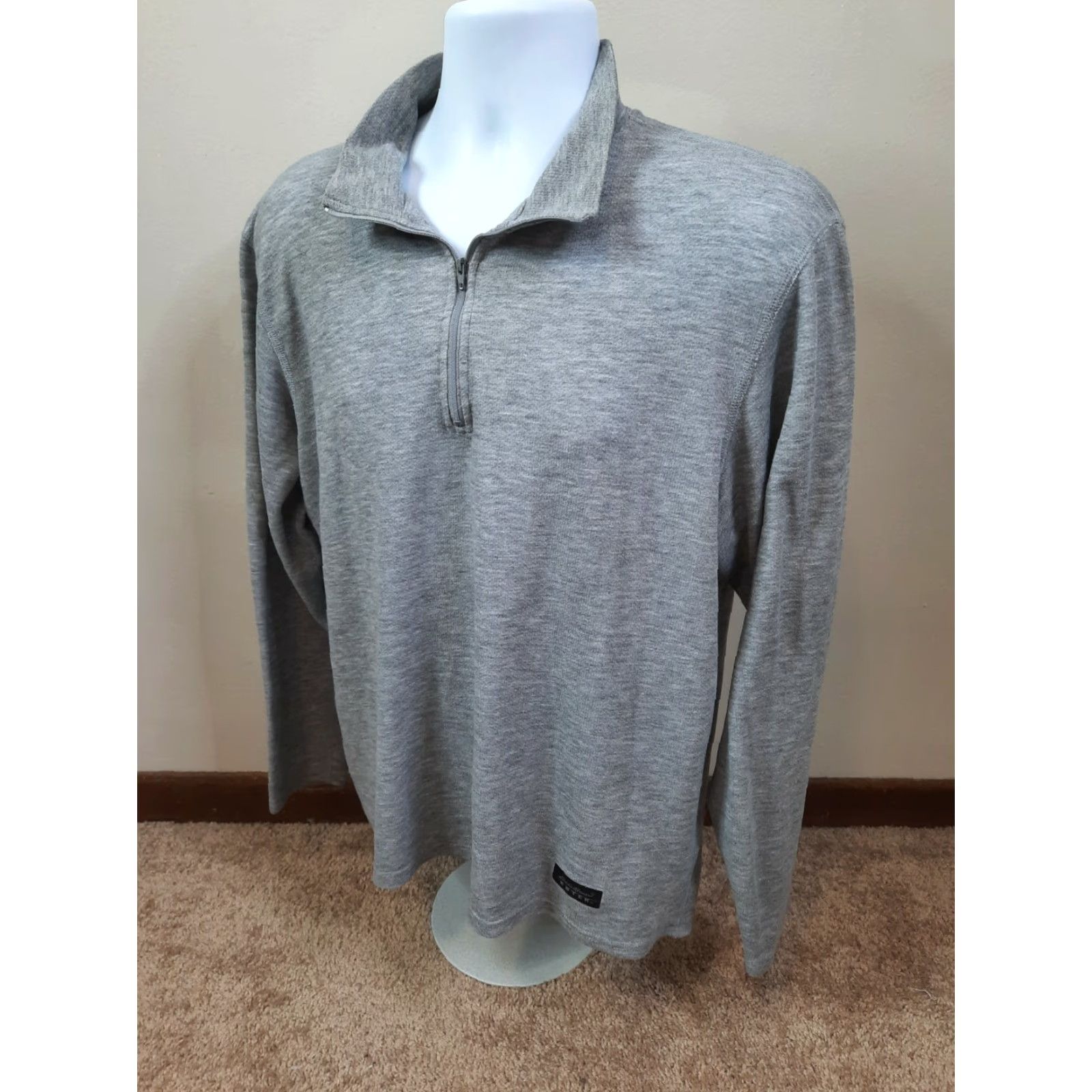 Eddie Bauer Eddie Bauer EBTECH 1/4 Zip Fleece Sweatshirt XL Mens Heather Gray Mock Sweatshirt Size US XL / EU 56 / 4 - 4 Thumbnail