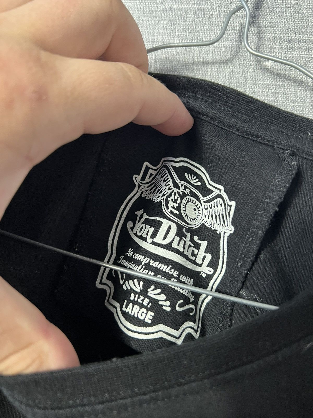 Vintage × Von Dutch Y2K Von Dutch Big Logo Black T-Shirt Size M Size US M / EU 48-50 / 2 - 6 Thumbnail