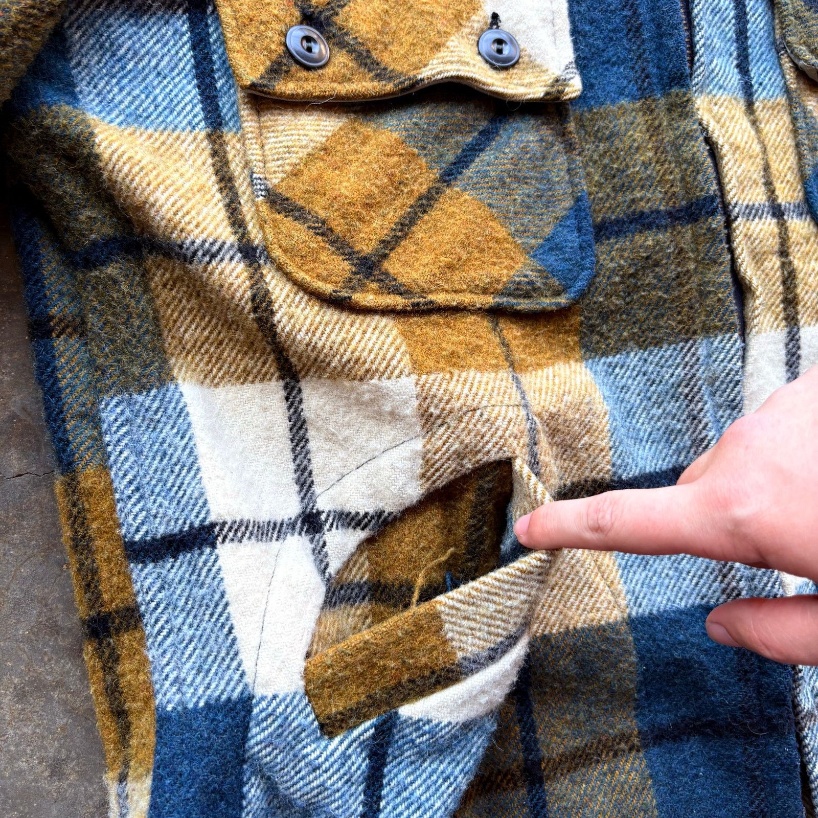 Sears Crazy True Vintage Talon Zip Wool Jacket Flannel Size US L / EU 52-54 / 3 - 3 Thumbnail