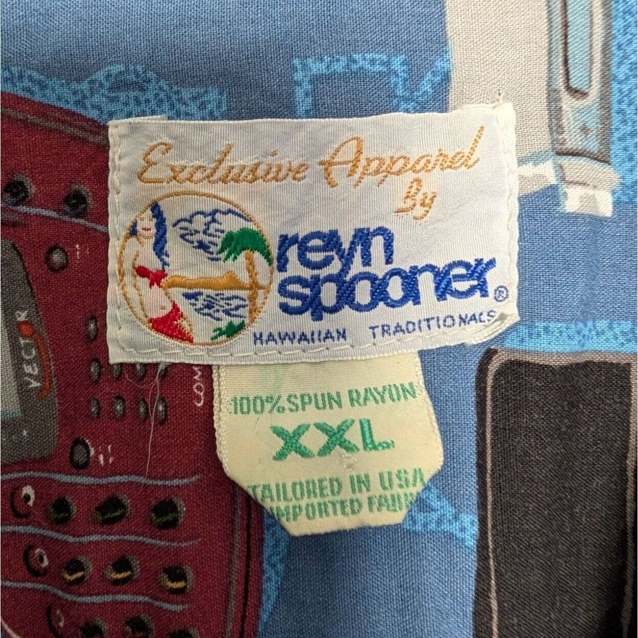 Reyn Spooner Vintage Reyn Spooner Comrex Shirt Mens Size XXL Blue Sound Size XXL / US 16-18 / IT 52-54 - 4 Thumbnail