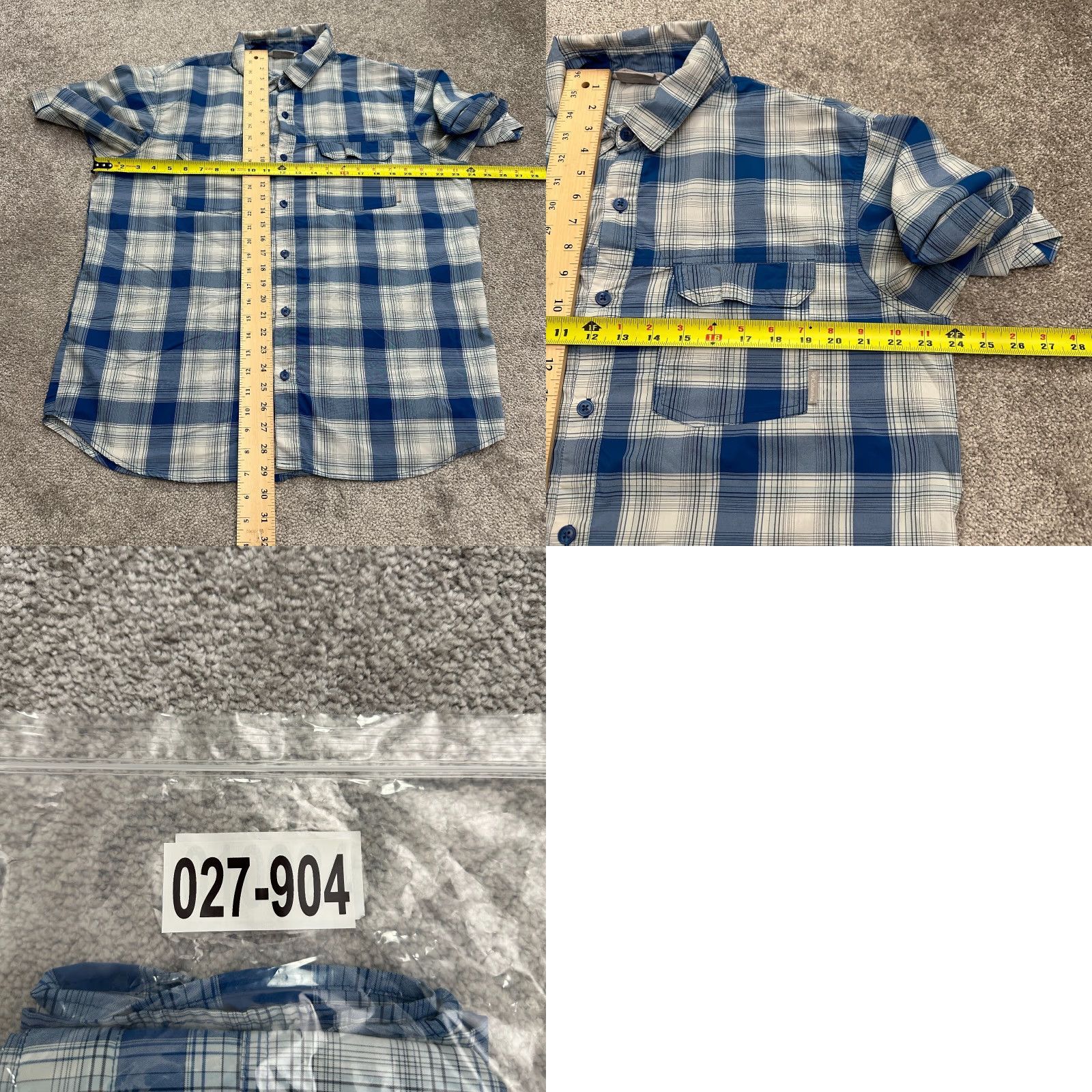 Vintage Columbia Omni Wick Shirt Mens Blue Plaid Short Sleeve Button-Up Casual Outdoor Top Size US L / EU 52-54 / 3 - 8 Thumbnail