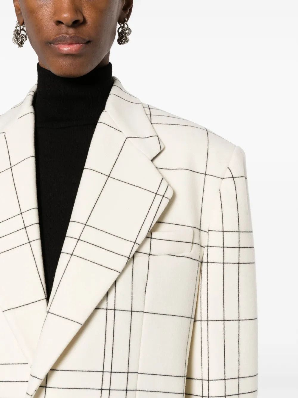 Marni o1y1025 Blazer in Cream/Black Size XS / US 0-2 / IT 36-38 - 2 Thumbnail