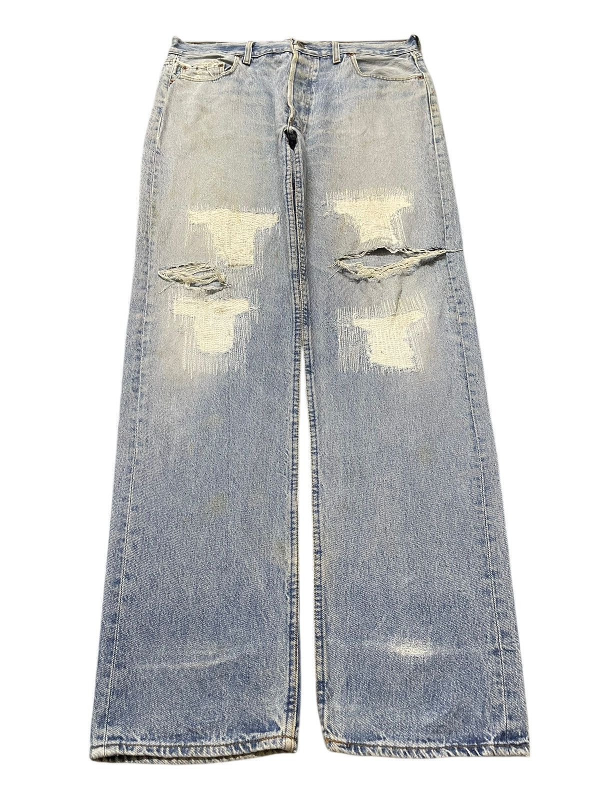 Levi's Vintage 90s Levis 501 Faded Wash Distressed Baggy Jeans Size US 36 / EU 52 - 1 Thumbnail