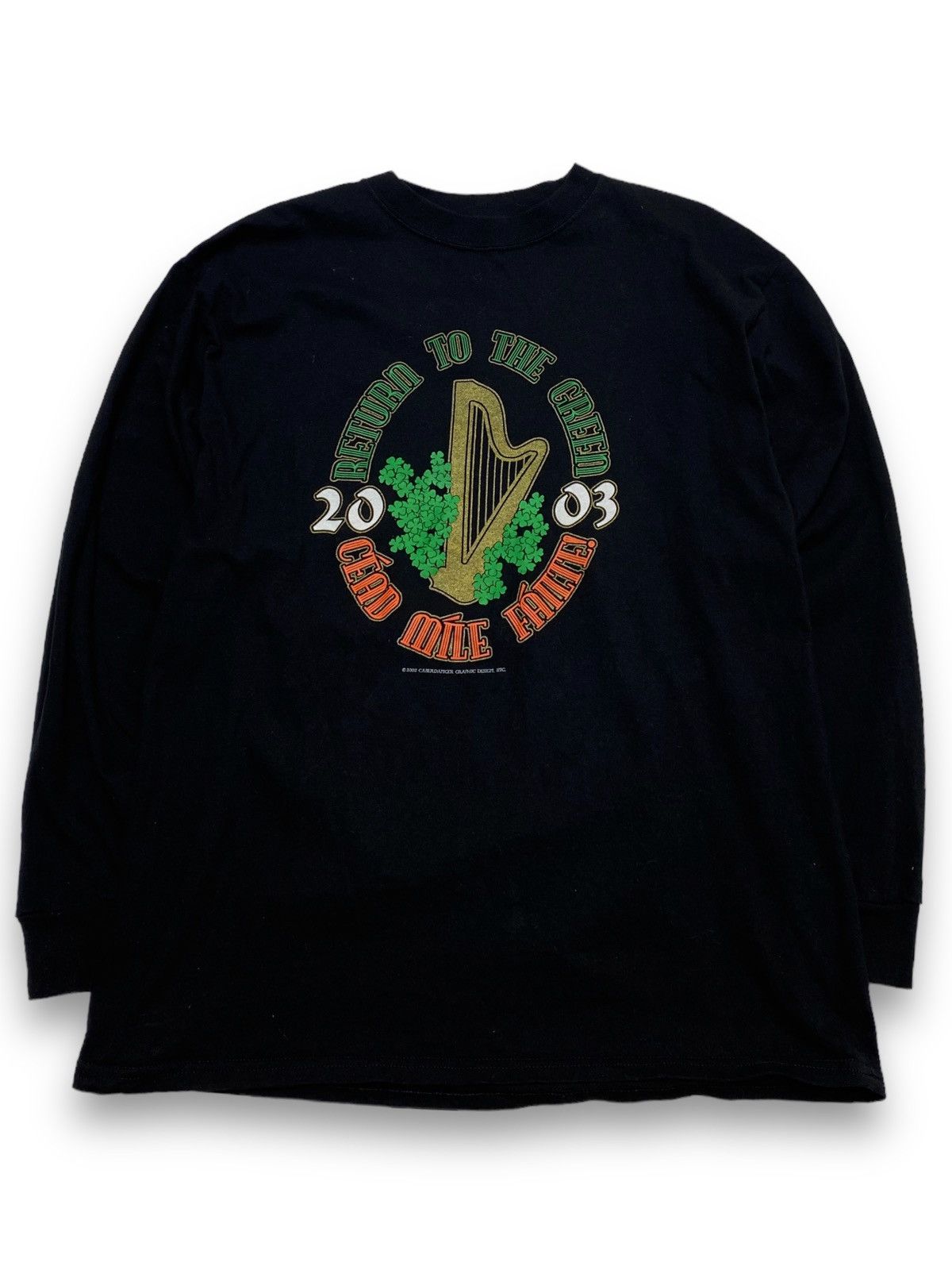 Vintage 2003 Vintage CÉAD MÍLE FÁILTE Black Big Logo Longsleeve Size US M / EU 48-50 / 2 - 1 Thumbnail