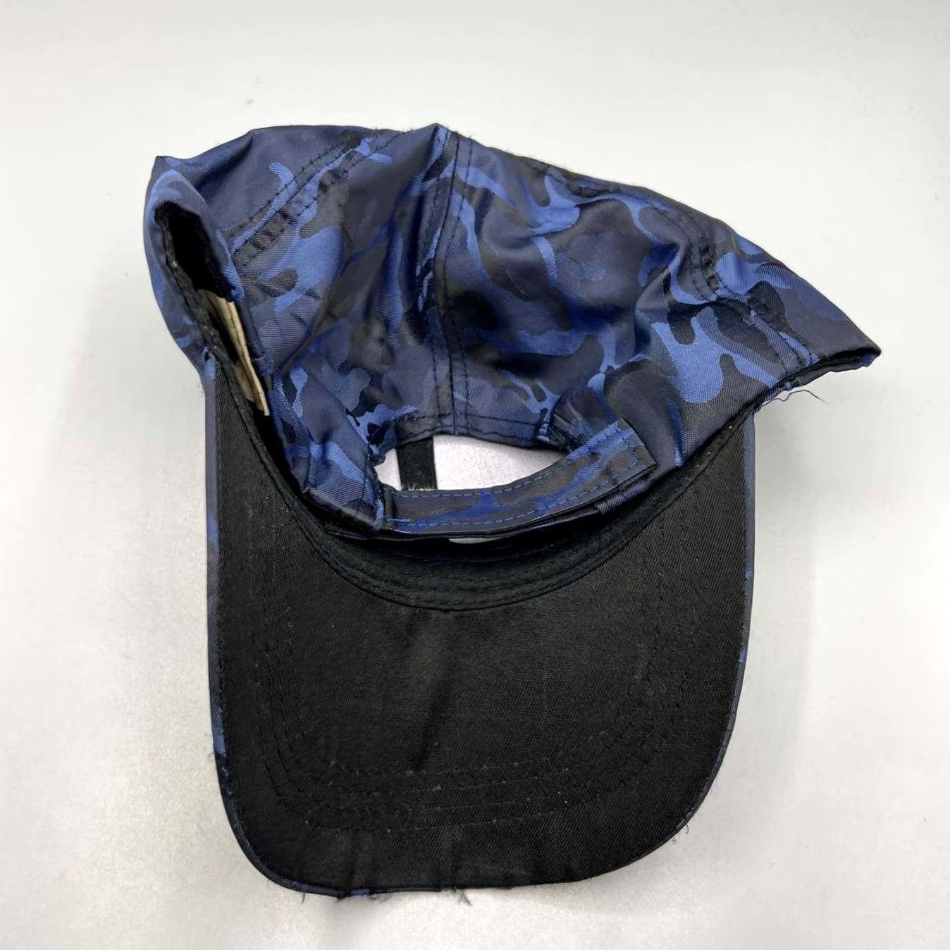 Vintage Los Angeles Hat Men Blue Black Camouflage Embroidered Strap Back Cap Size ONE SIZE - 7 Thumbnail