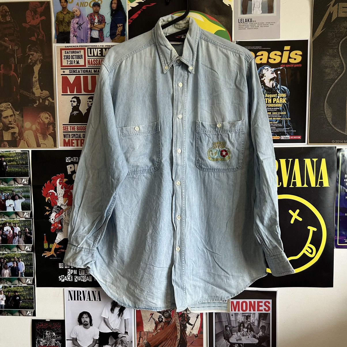 Vintage Vintage Enrico Coveri Long Sleeve Button Down Shirt Size US L / EU 52-54 / 3 - 1 Thumbnail