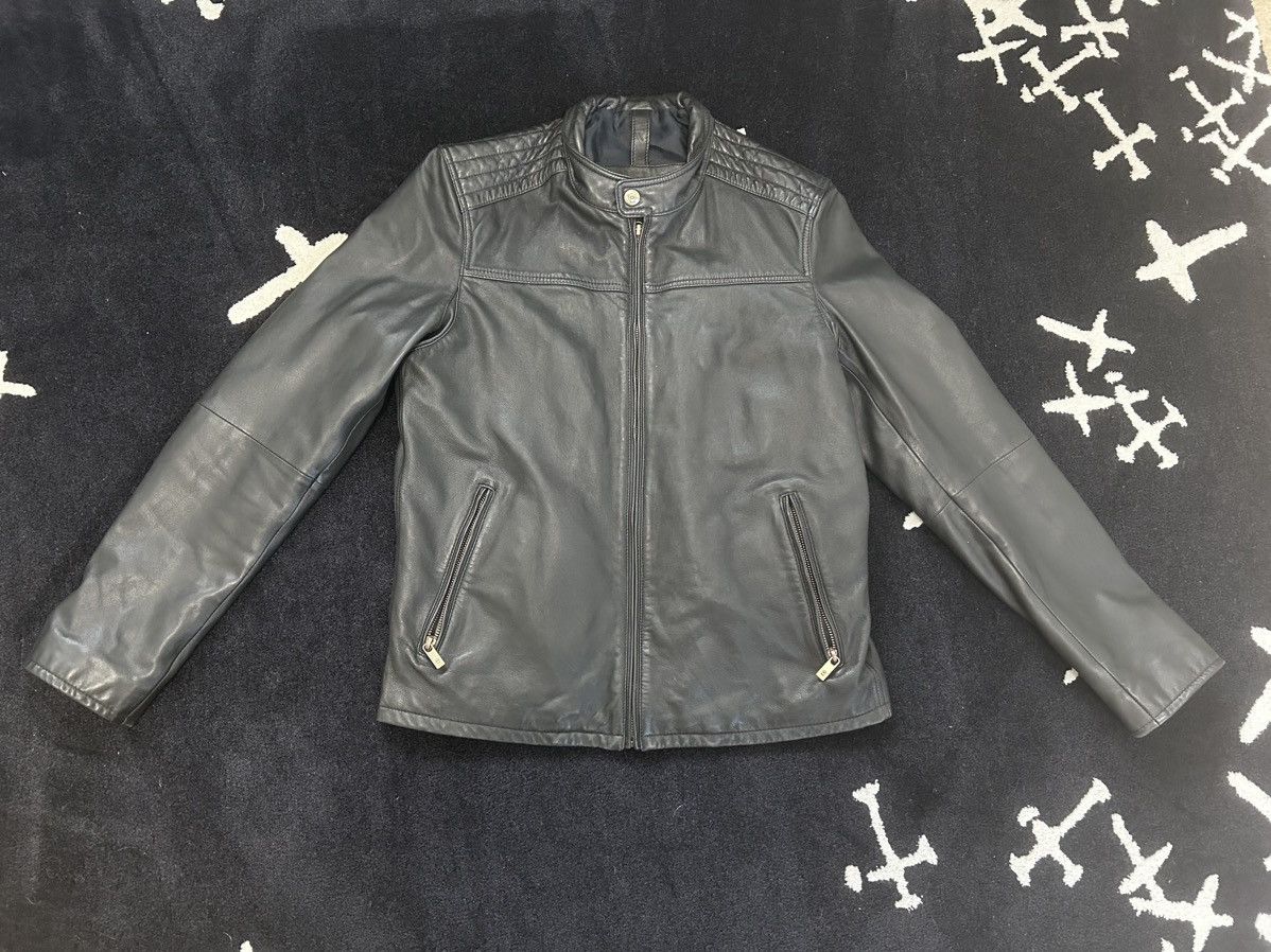 Massimo Dutti Massimo Dutti 2000s Vintage Leather Racer Jacket Size US M / EU 48-50 / 2 - 1 Thumbnail