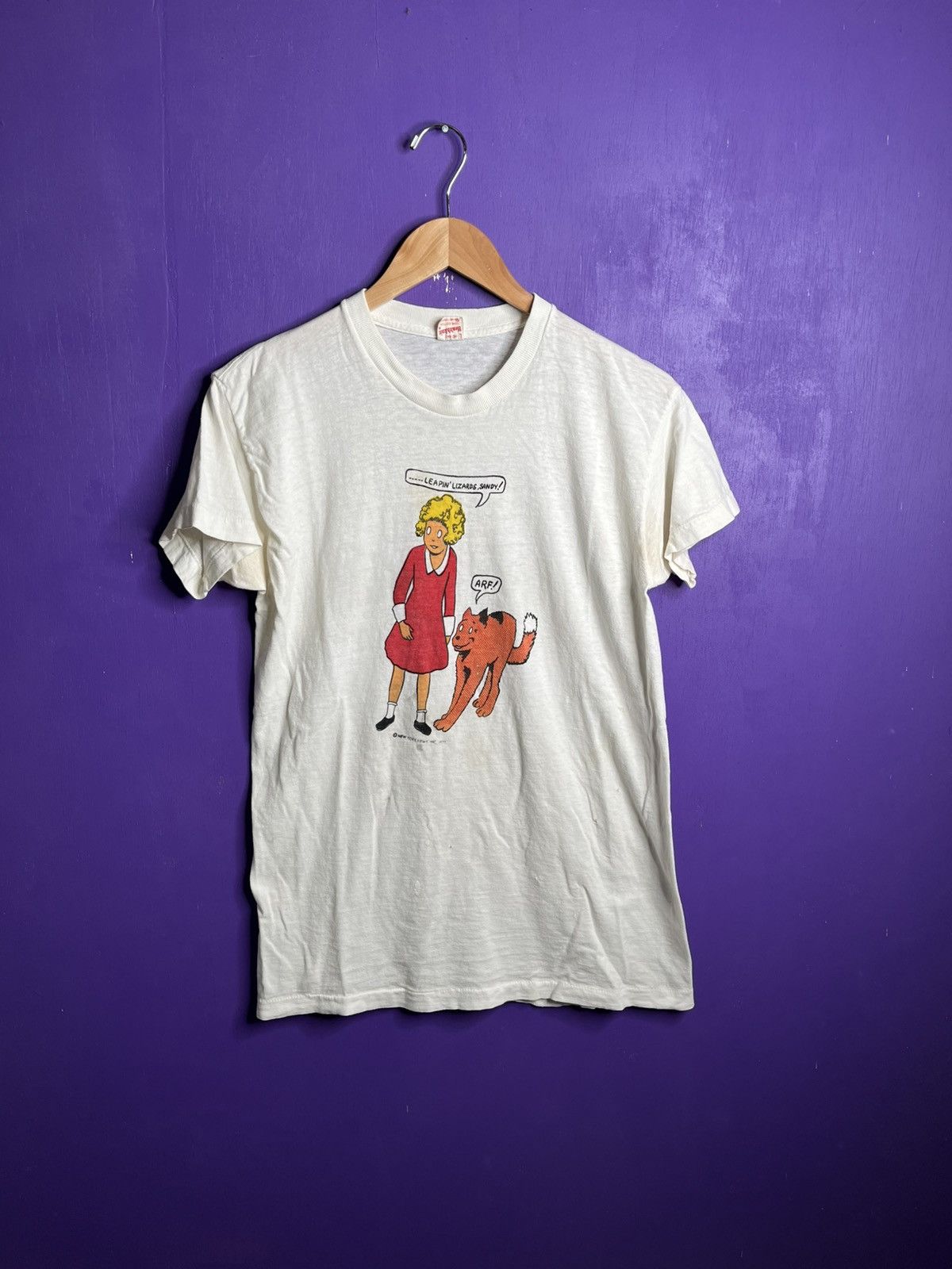 Vintage Vintage 1978 Little orphan Annie leapin lizards t-shirt Size US M / EU 48-50 / 2 - 1 Thumbnail