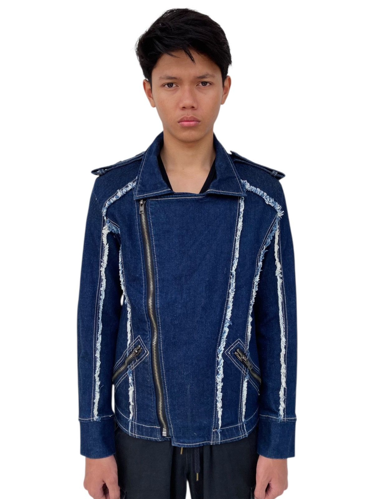 If Six Was Nine 2000s Tornado Mart - Vkei Style Denim Jacket Size US L / EU 52-54 / 3 - 1 Thumbnail