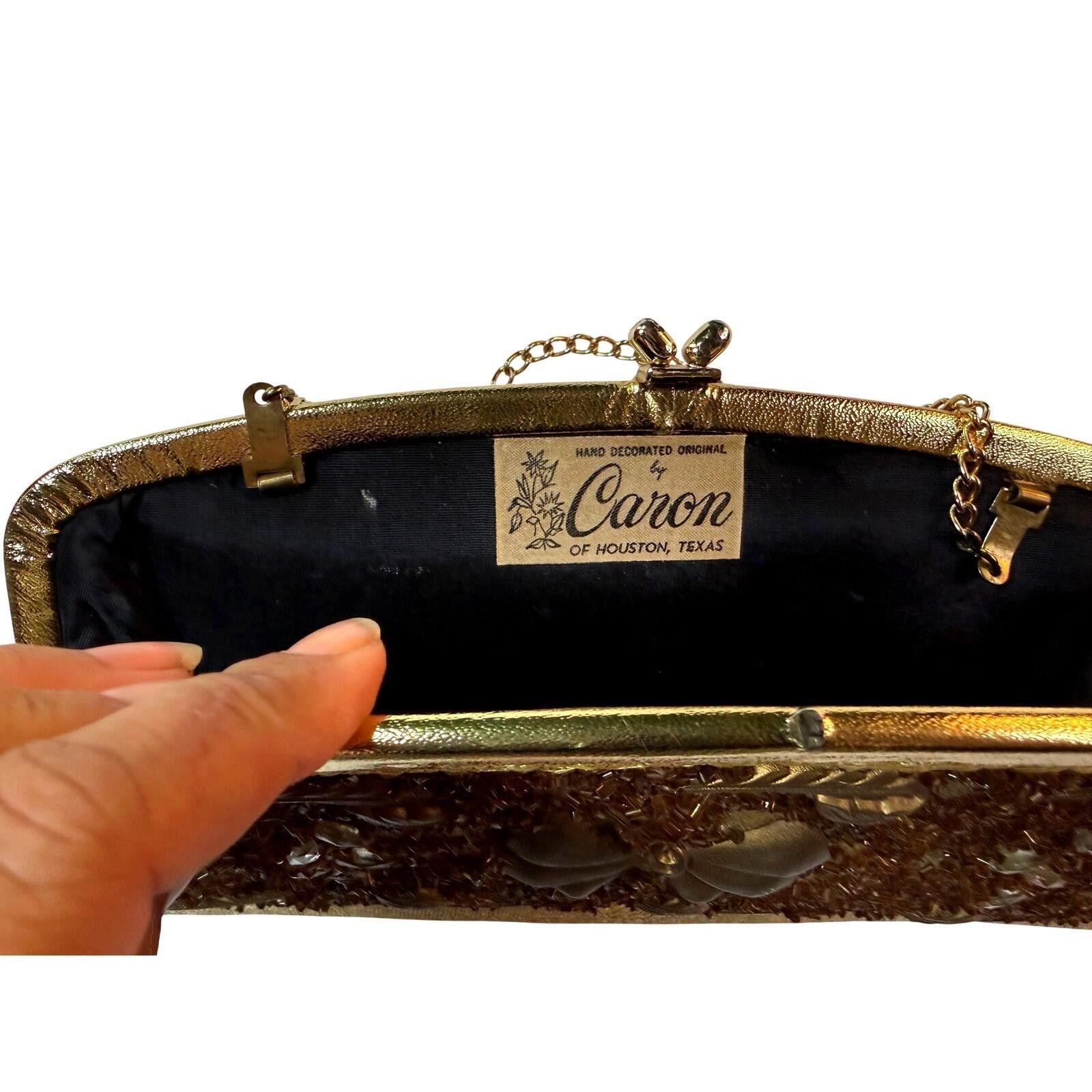 Other Vintage 1960s Gold Beaded Clutch Cadoro Evening Bag Retro Size ONE SIZE - 7 Thumbnail