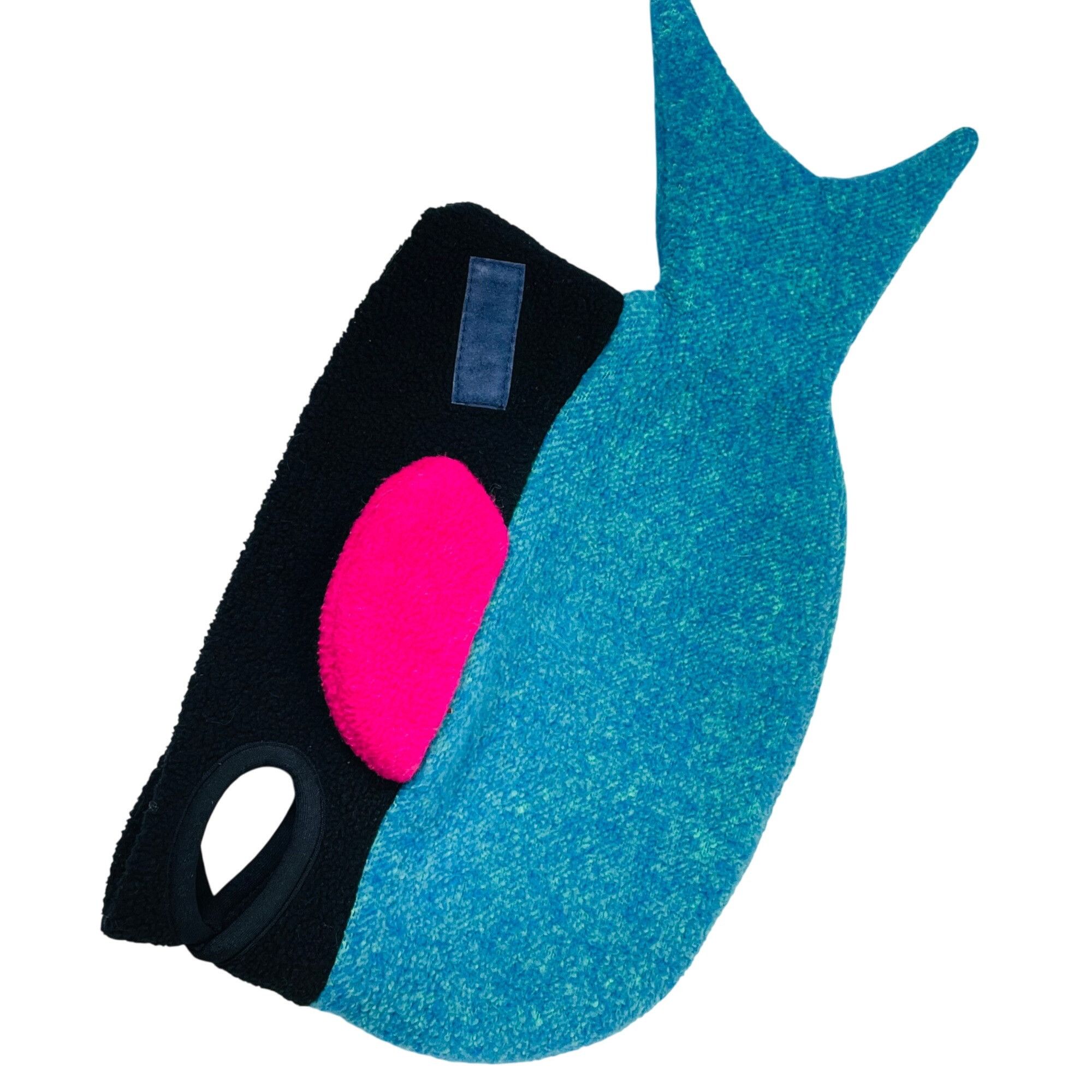 Vintage Bula Whimsical Whale Fish Mask Hat For Kids & Adults In Teal Size ONE SIZE - 8 Thumbnail