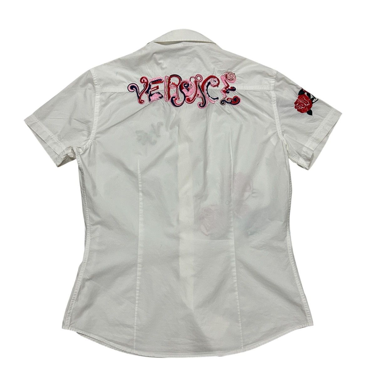Versace Vintage Versace Jeans Couture White Embroidered Size M / US 6-8 / IT 42-44 - 2 Thumbnail