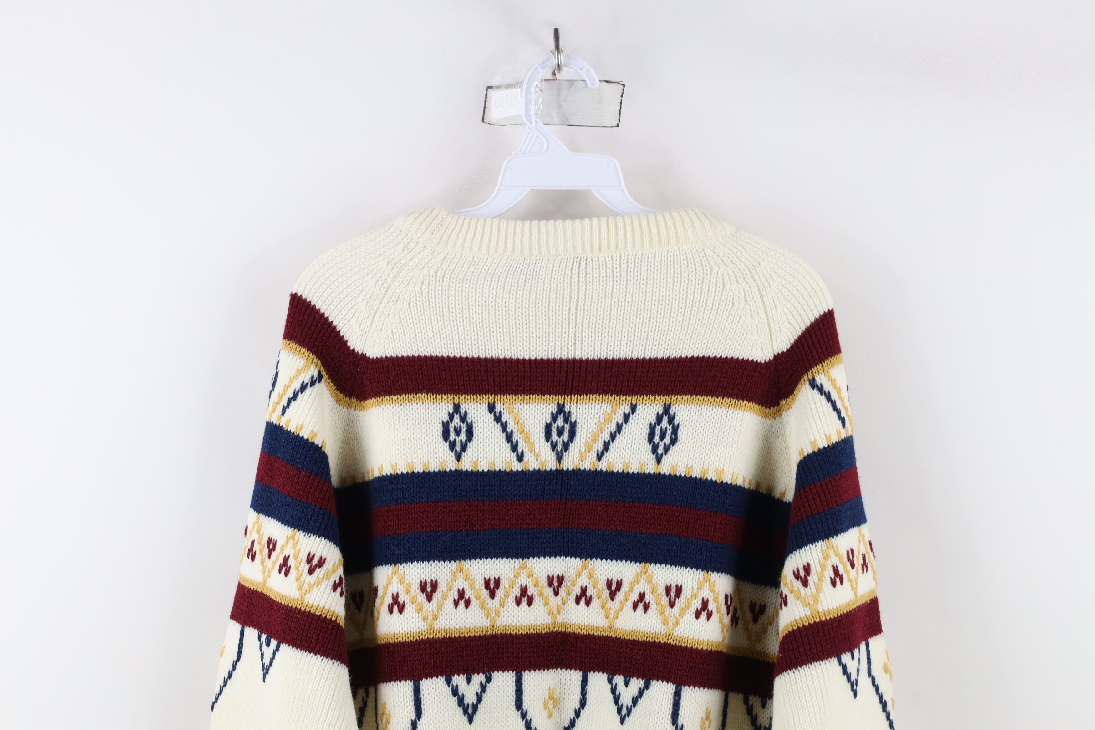 Vintage Deadstock Vintage 60s 70s Streetwear Fair Isle Knit Sweater Size US XL / EU 56 / 4 - 10 Thumbnail