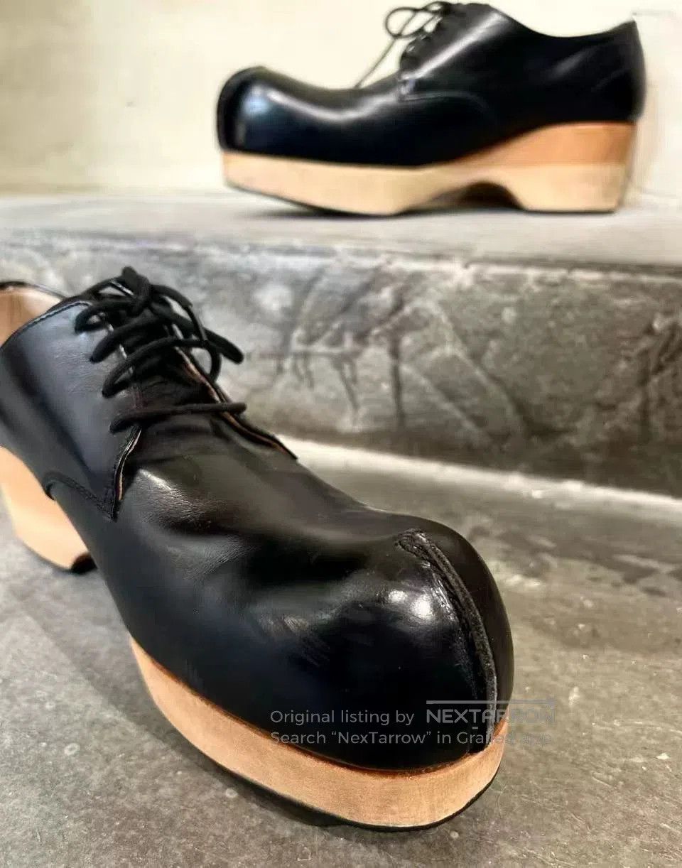 Masaki Matsushima Masaki Matsushima 1994 Wooden Sole Leather Boots. Size US 7 / IT 37 - 1 Thumbnail