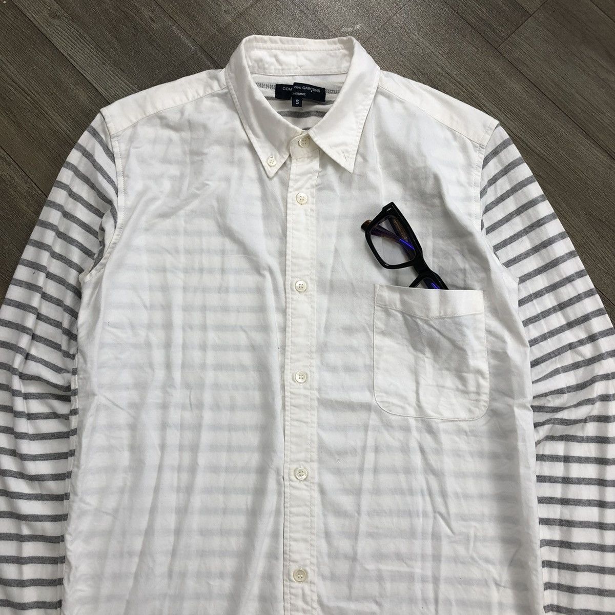 Comme des Garcons Homme SS11 Comme des Garcons Homme CDG Striped Long Sleeve Shirt Size US S / EU 44-46 / 1 - 5 Thumbnail