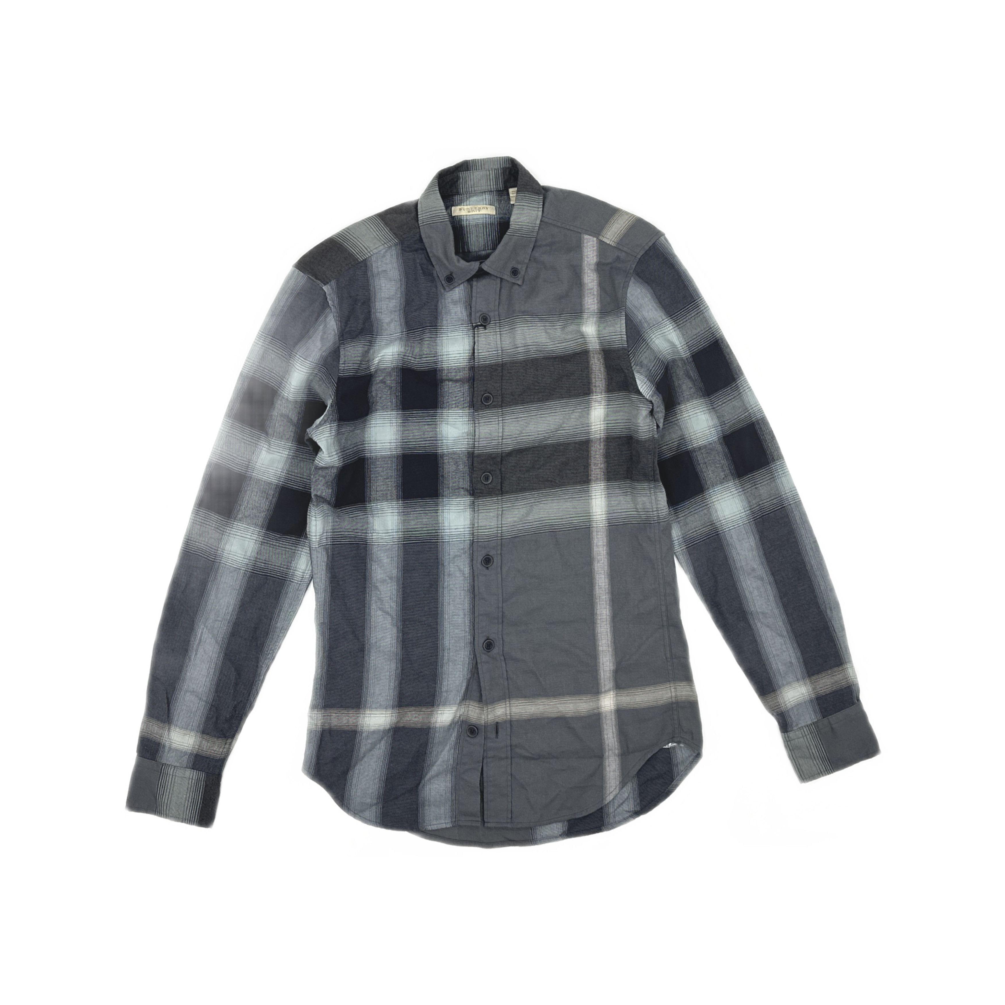 Burberry Burberry Brit Gray Plaid Button Up Shirt Size XS Size US XS / EU 42 / 0 - 1 Thumbnail