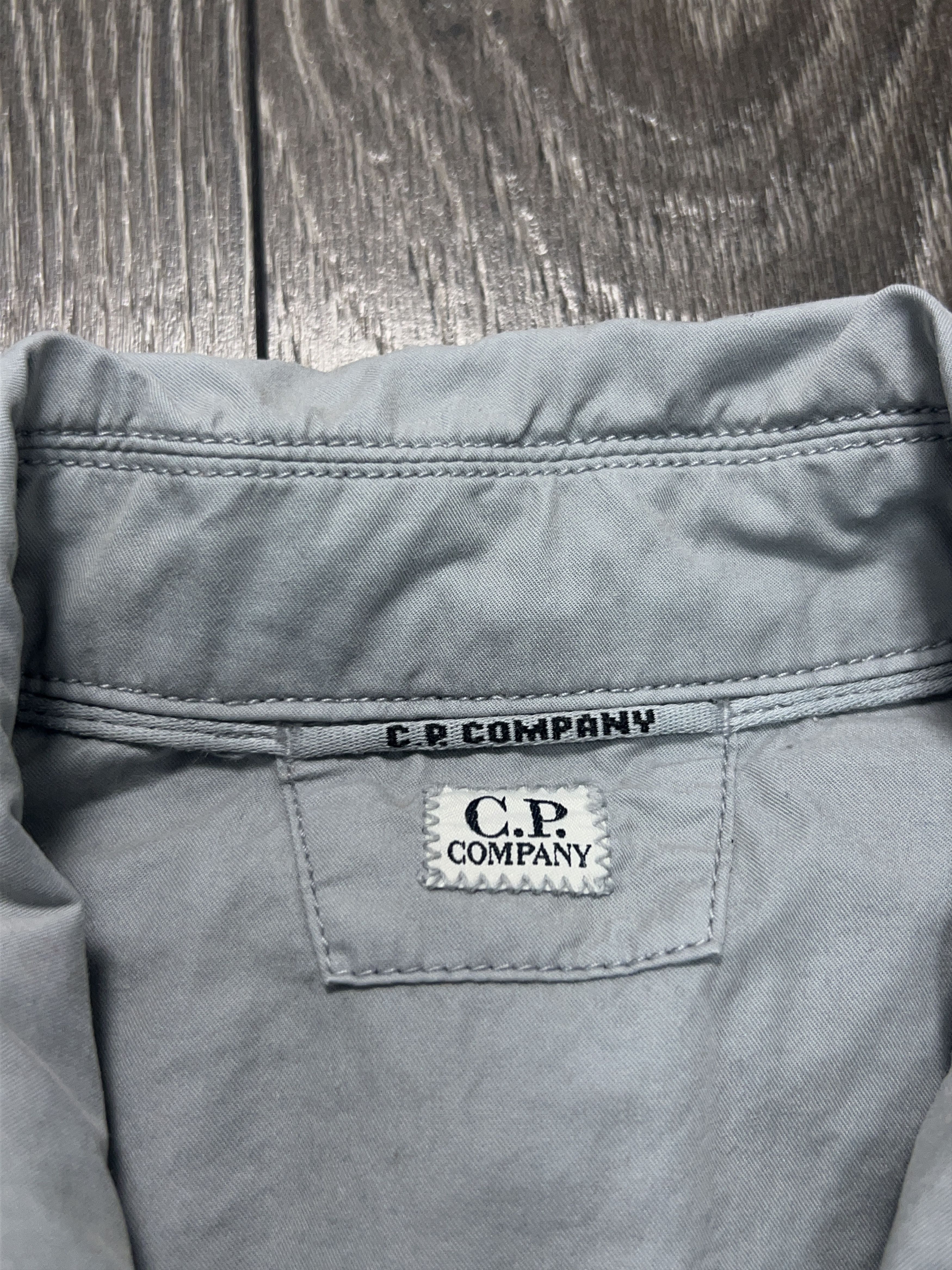 C.P. Company Mens Gabardine Overshirt Zip Shirt Light Grey Cotton Size S Size US S / EU 44-46 / 1 - 3 Thumbnail
