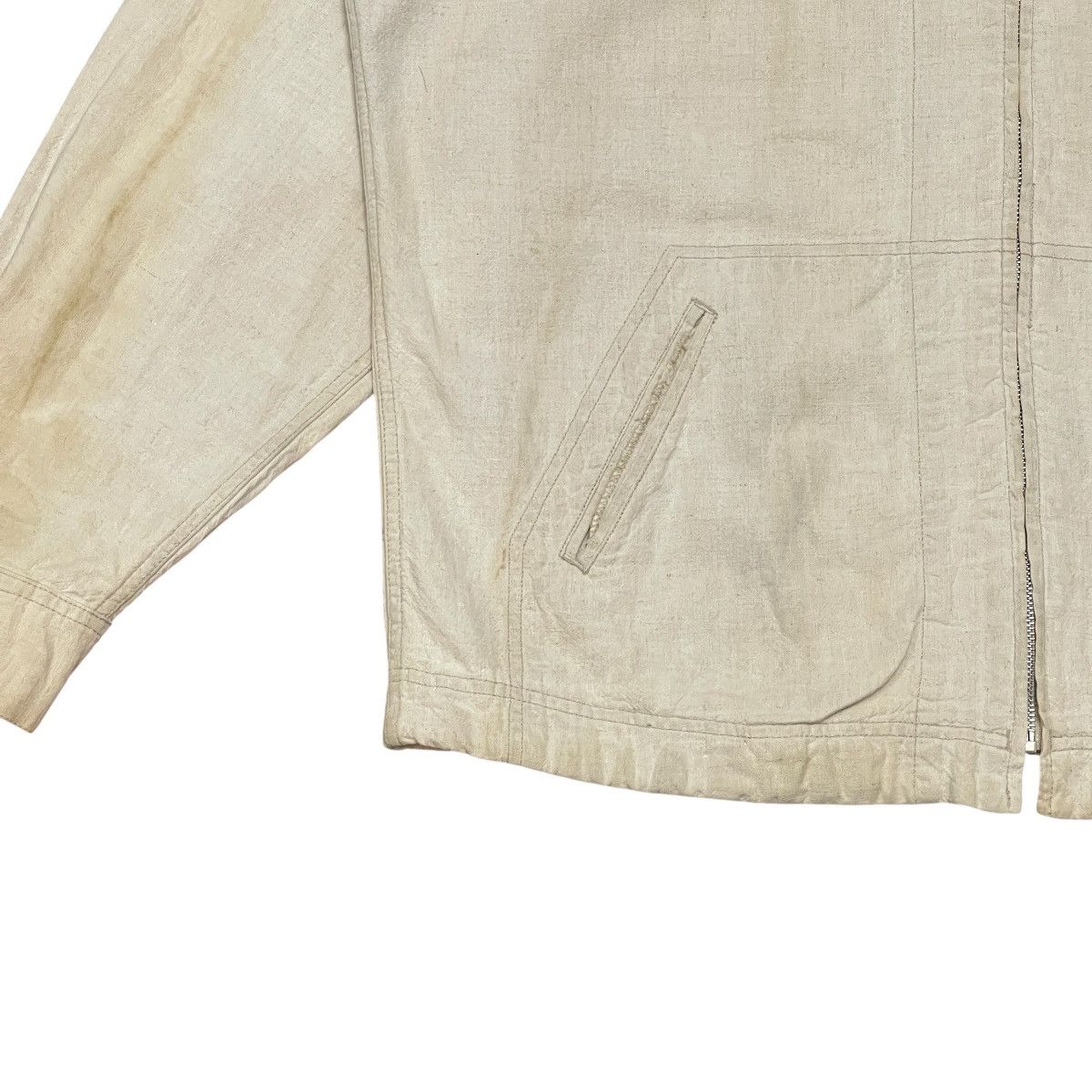 Nigel Cabourn Vintage Nigel Cabourn 80’s Linen Cotton Work Chore Jacket Size US XXL / EU 58 / 5 - 4 Thumbnail