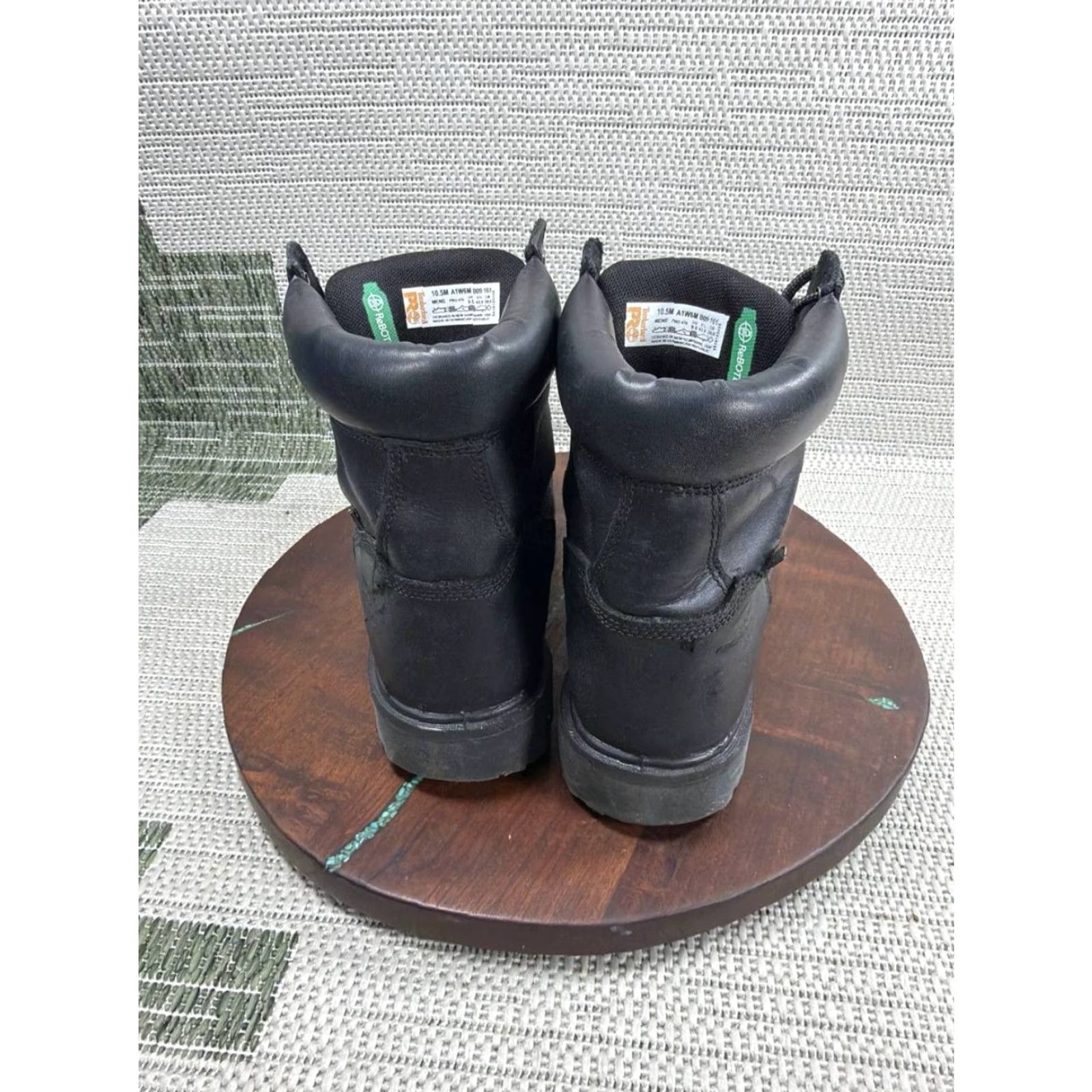 Timberland Timberland PRO Boots Mens Size 10.5 M Direct Attach Soft Toe Work Black Leather Boots Size US 11 / EU 44 - 5 Thumbnail