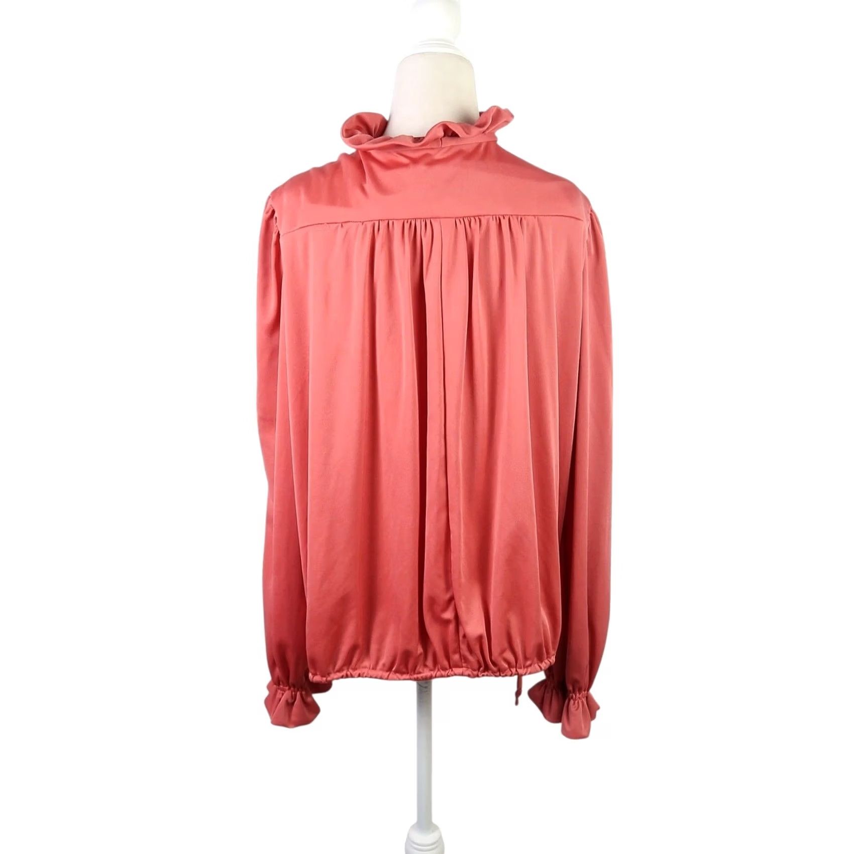 Pinko VINTAGE blouse top pink 70s billowy frilly salmon XL Womens Size XL / US 12-14 / IT 48-50 - 4 Thumbnail