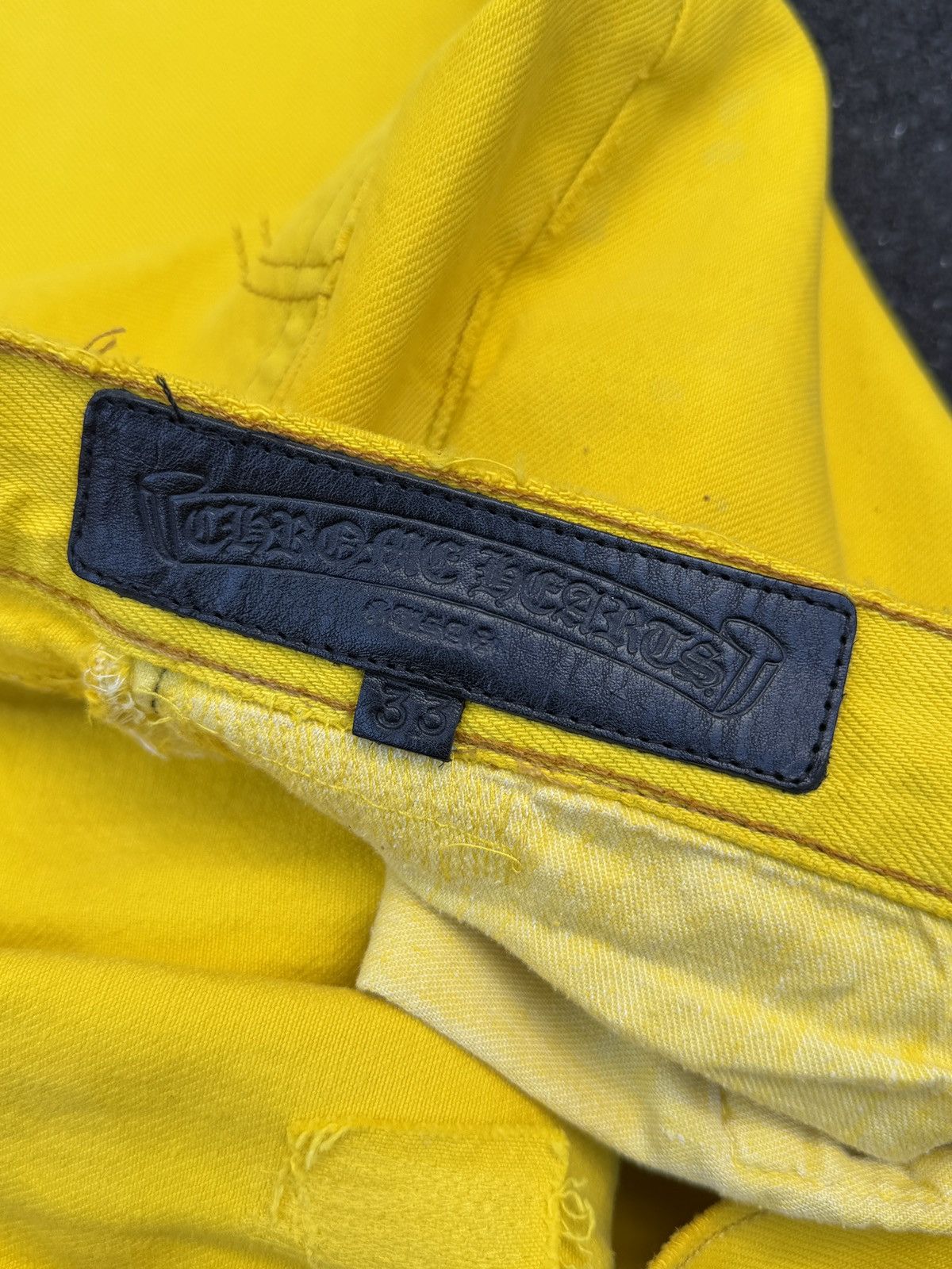 Chrome Hearts Chrome Hearts Yellow Cross Patch Levi's Jeans Size US 33 - 11 Thumbnail