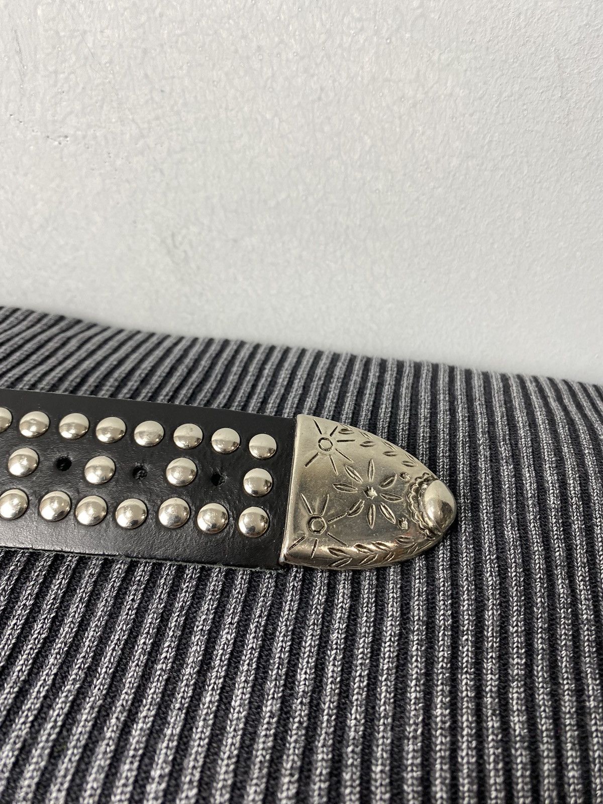 Cowboy Equipment Vintage Metal Leather Belt Cowboy Style Holland Made Size ONE SIZE - 7 Thumbnail