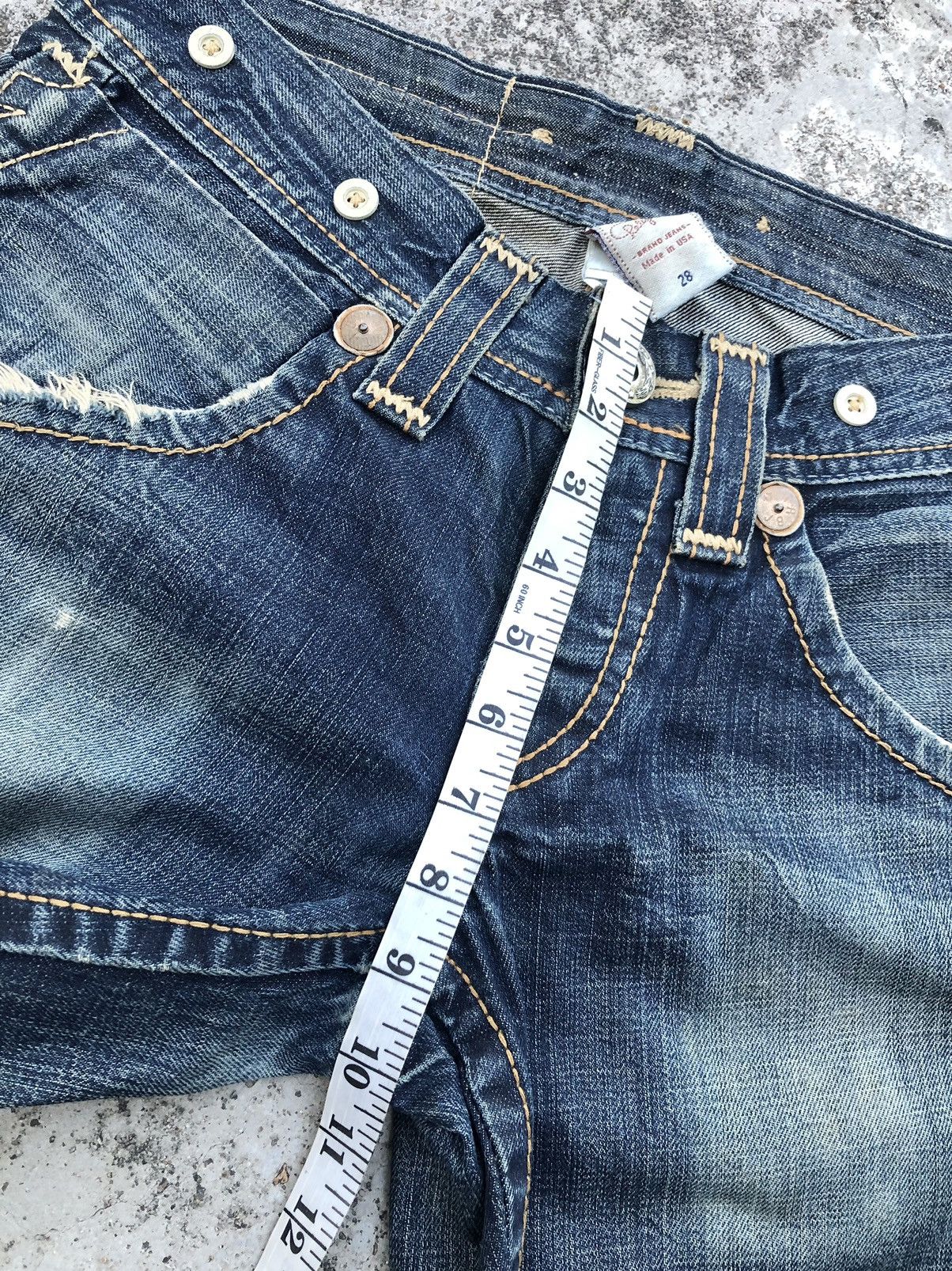 True Religion TRUE RELIGION WASHED BLUE DENIM Size US 31 - 13 Thumbnail