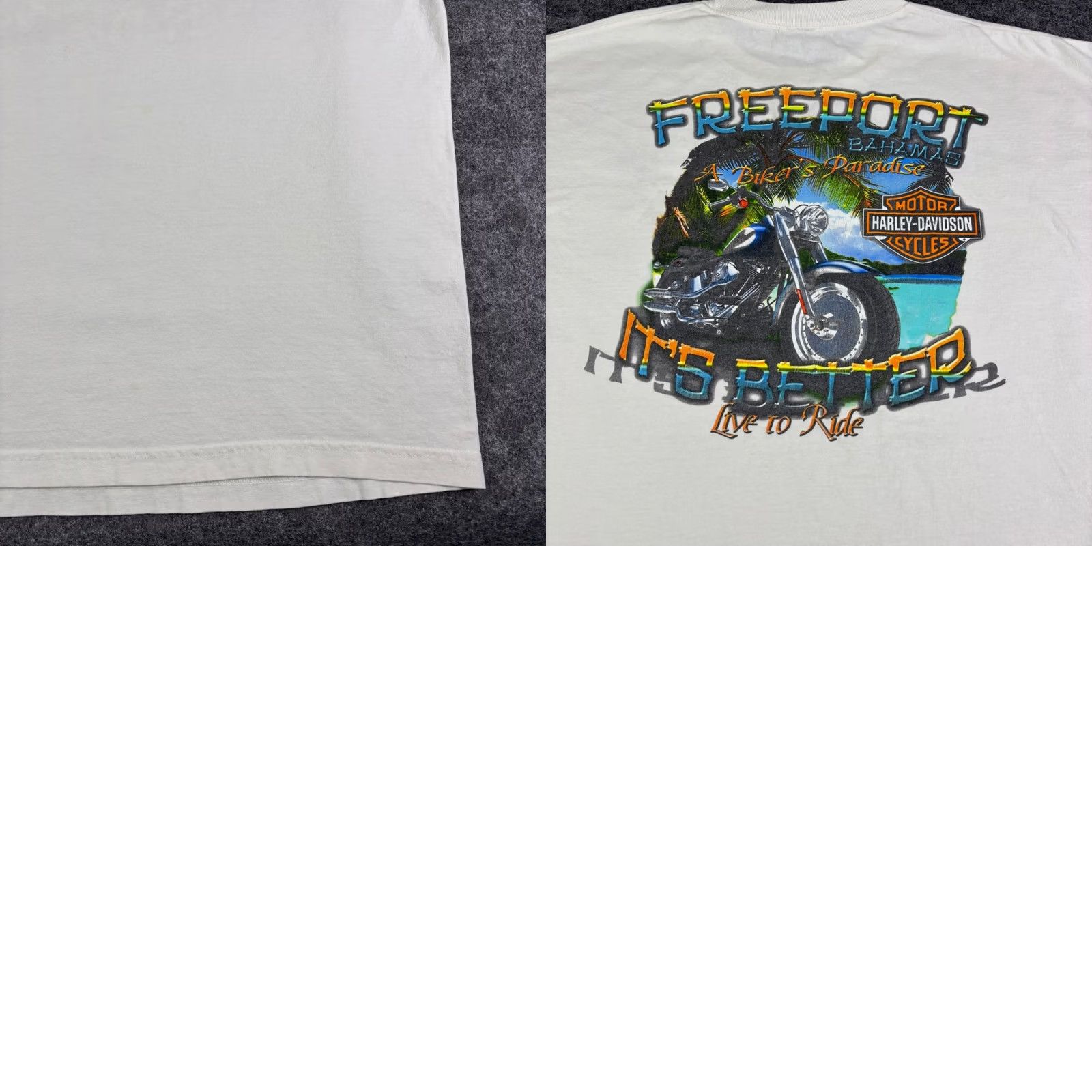 Harley Davidson Harley Davidson Freeport Bahamas Biker Paradise Graphic T-Shirt White Mens XL Size US XL / EU 56 / 4 - 8 Thumbnail