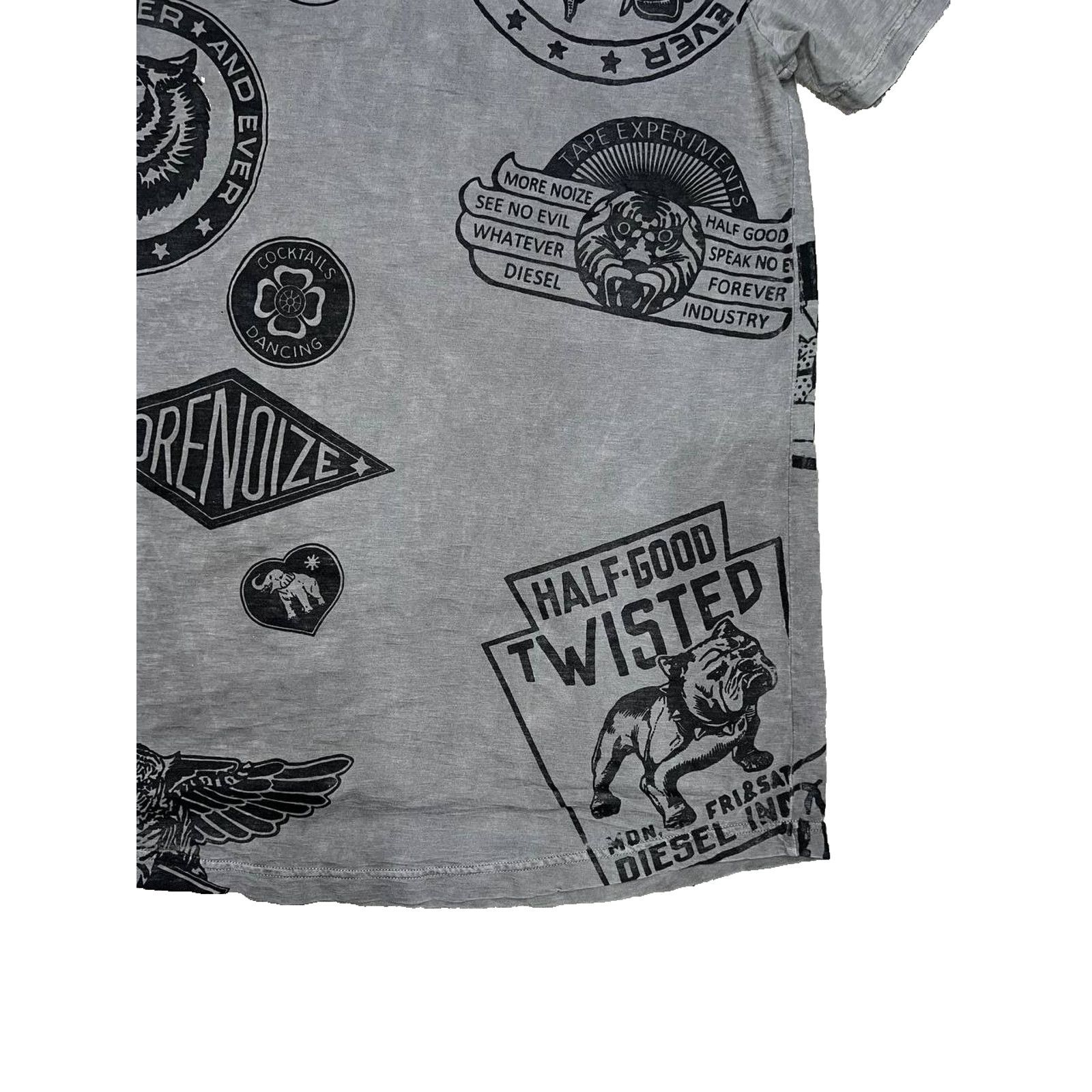 Diesel Diesel Graffiti mens t-shirt short sleeve black L A003165 Size US XXS / EU 40 - 9 Thumbnail