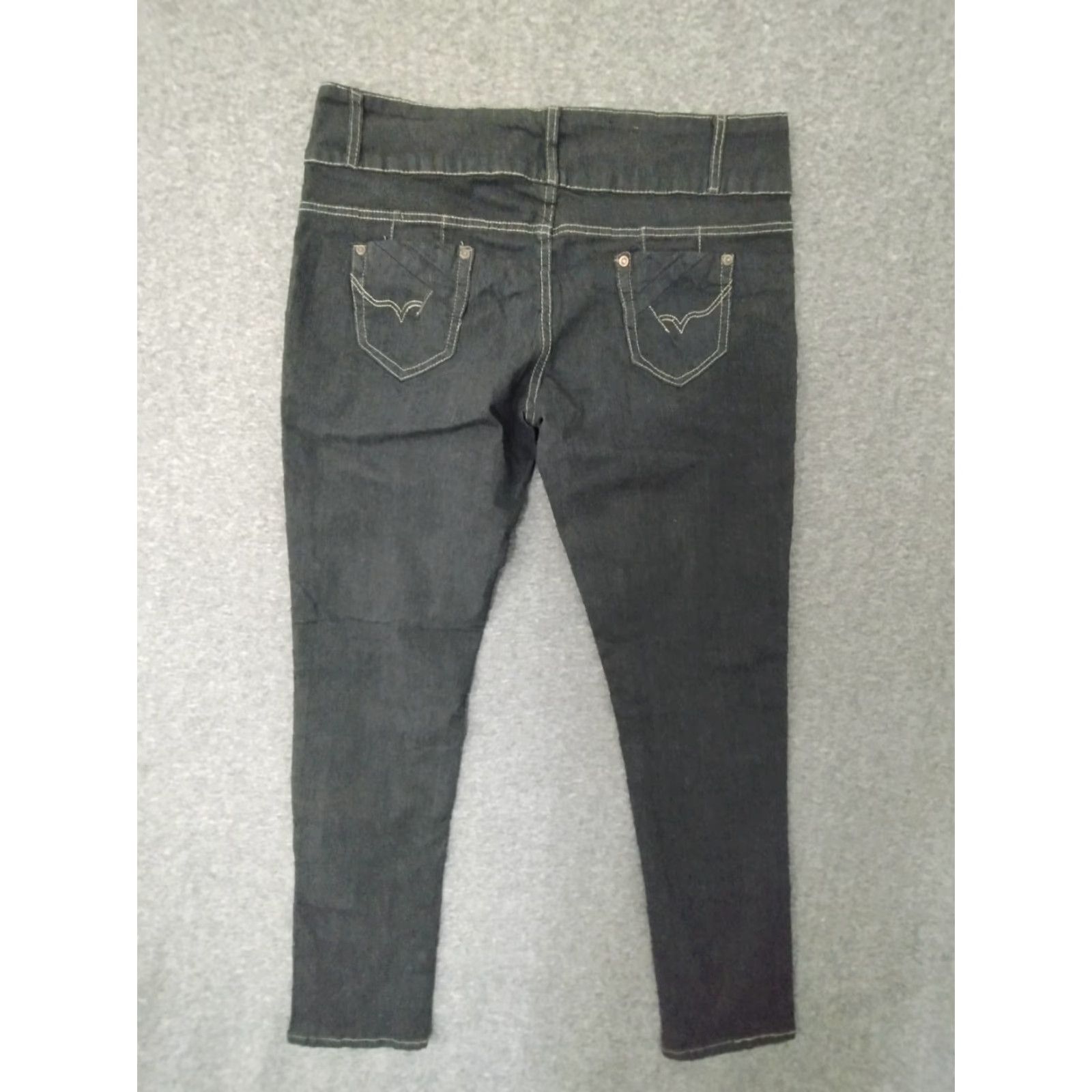 Vintage VINTAGE Unbranded Jeans 3 Button Closure Dark Wash Skinny Women's 21/22 Size 42" / US 20 - 2 Thumbnail