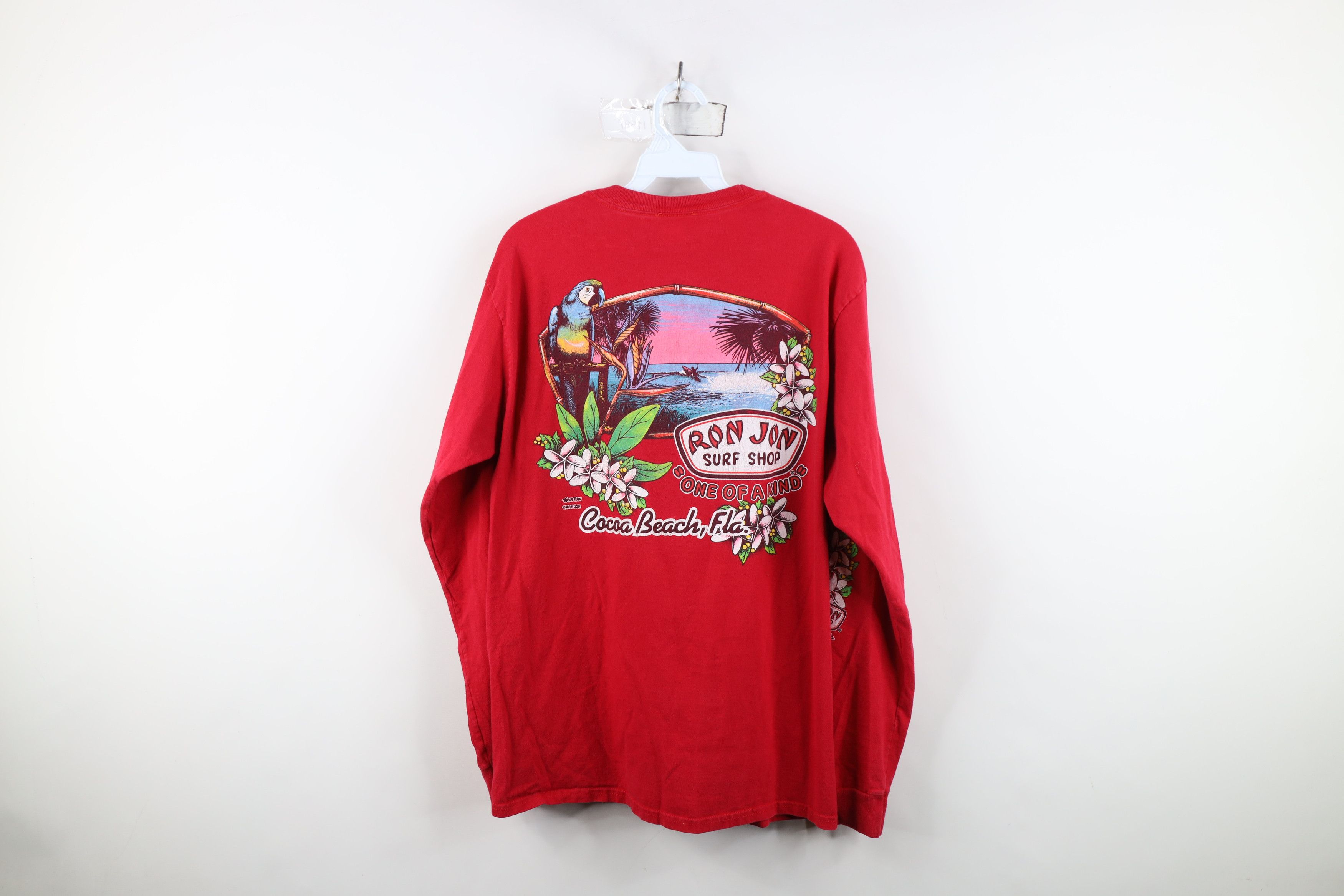 Ron Jon Surf Shop Vintage Y2K Ron Jon Surf Shop Flower Long Sleeve T-Shirt Red Size US M / EU 48-50 / 2 - 14 Thumbnail