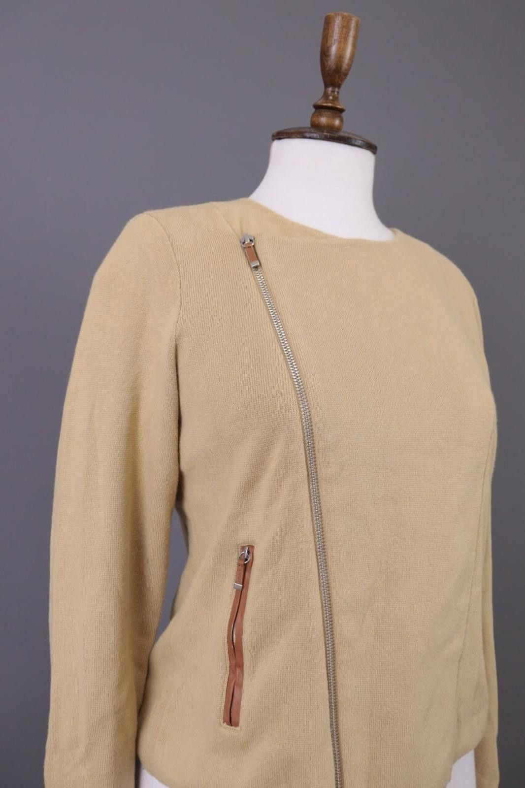 Lauren Ralph Lauren Lauren Ralph Lauren Beige Zip Knit Track Jacket Size M Size M / US 6-8 / IT 42-44 - 6 Thumbnail