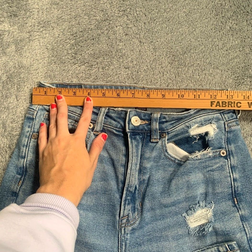 American Eagle Outfitters American Eagle Outfitters Mom Straight Jeans Women Blue Size 2 Regular Straight Jeans Size 26" / US 2 / IT 38 - 8 Thumbnail