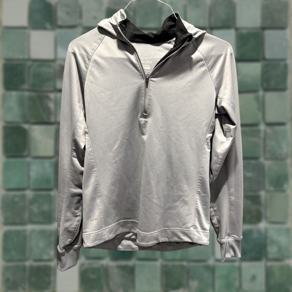 Nike Nike Dri-Fit Hooded Pullover Jacket Women’s M Gray 1/4 Zip Size M / US 6-8 / IT 42-44 - 1 Thumbnail