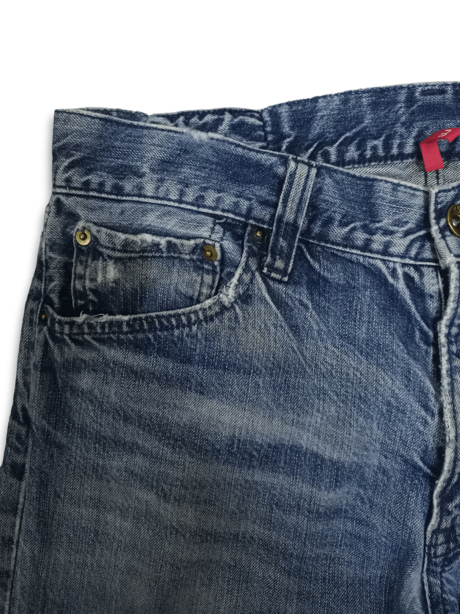 Japanese Brand × Uniqlo S002 Vintage Uniqlo UJ Washed Blue Distressed Baggy Jeans Size US 34 / EU 50 - 5 Thumbnail