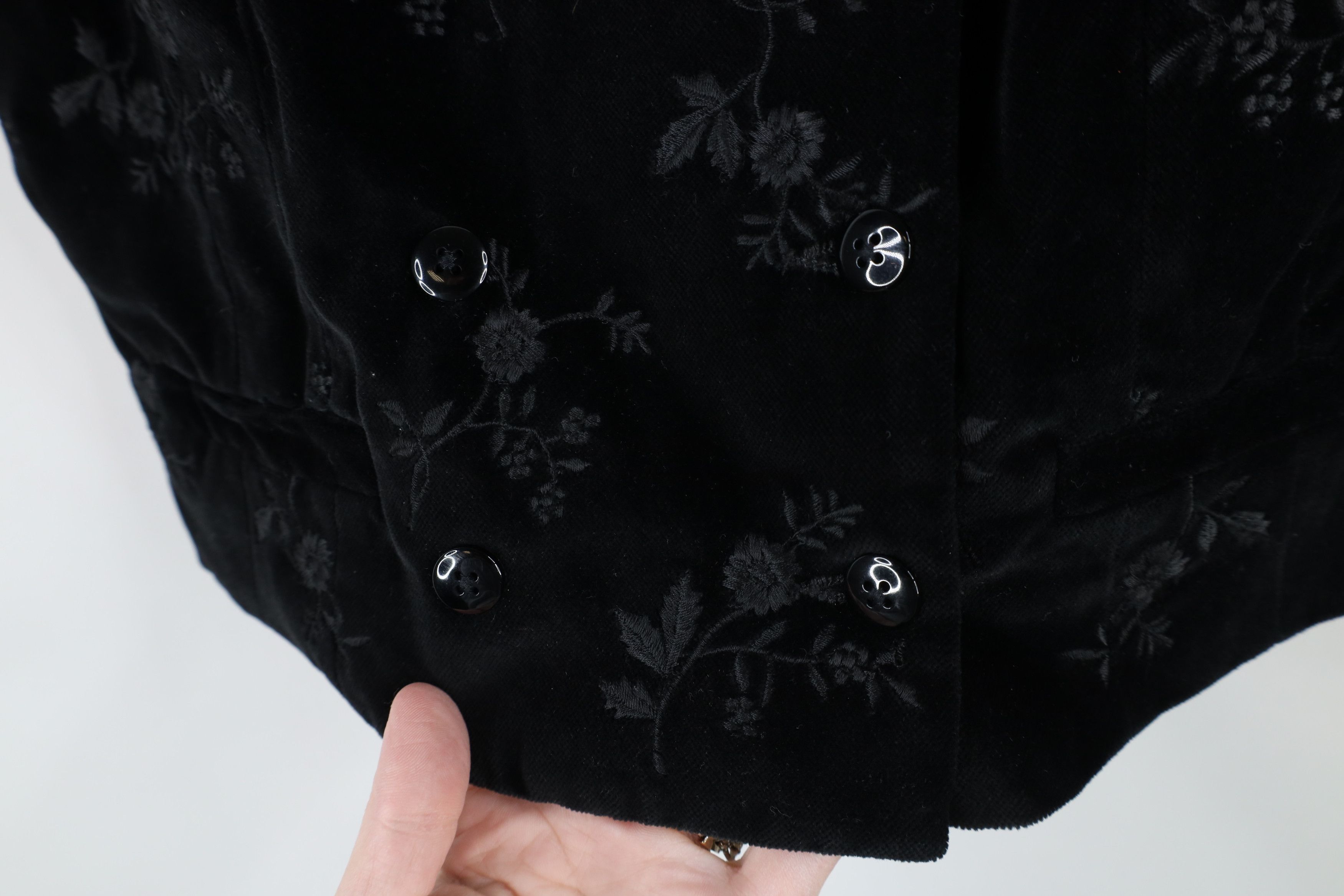 Gap × Vintage Vintage 90s Gap Double Breasted Velvet Velour Vest Jacket Size M / US 6-8 / IT 42-44 - 5 Thumbnail