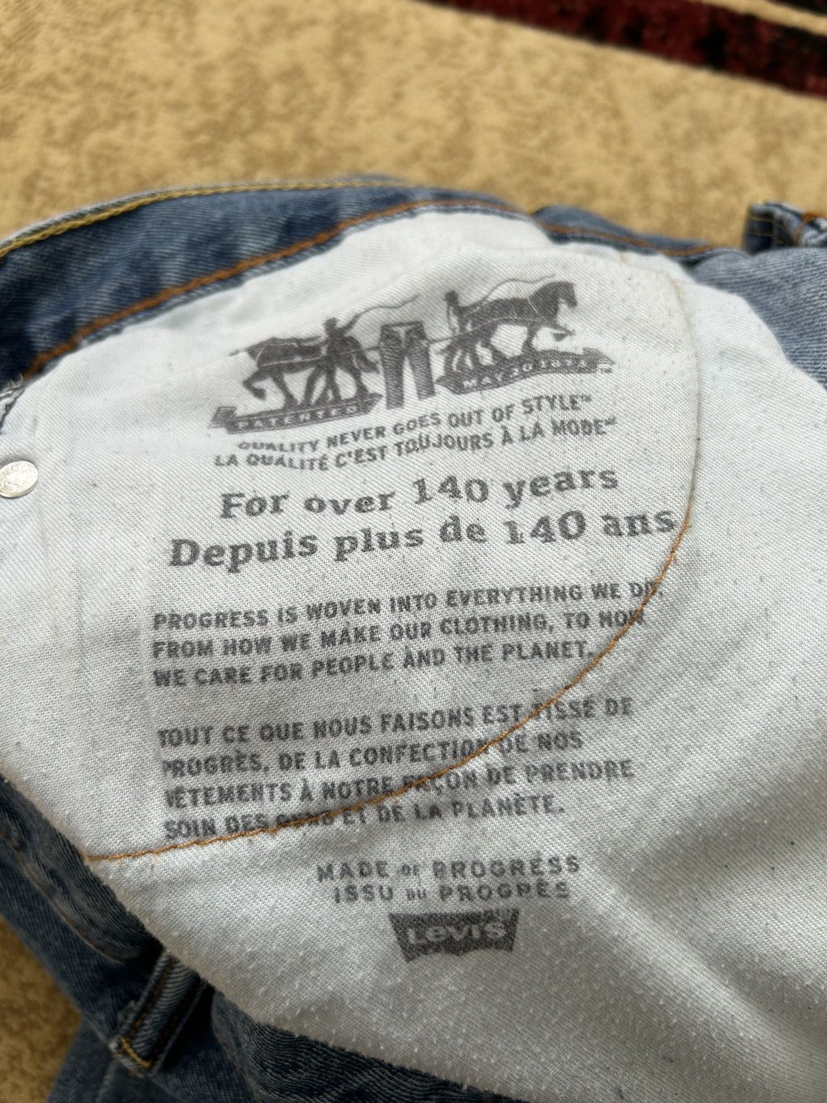 Levi's × Vintage Levis 550’s Light Blue Wash Denim Jeans Size US 34 / EU 50 - 8 Thumbnail