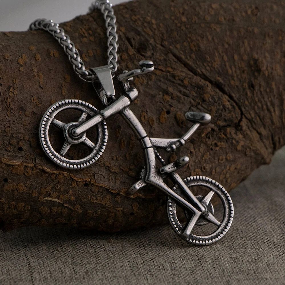 Jewelry Vintage Bike Pendant Necklace Size ONE SIZE - 6 Thumbnail