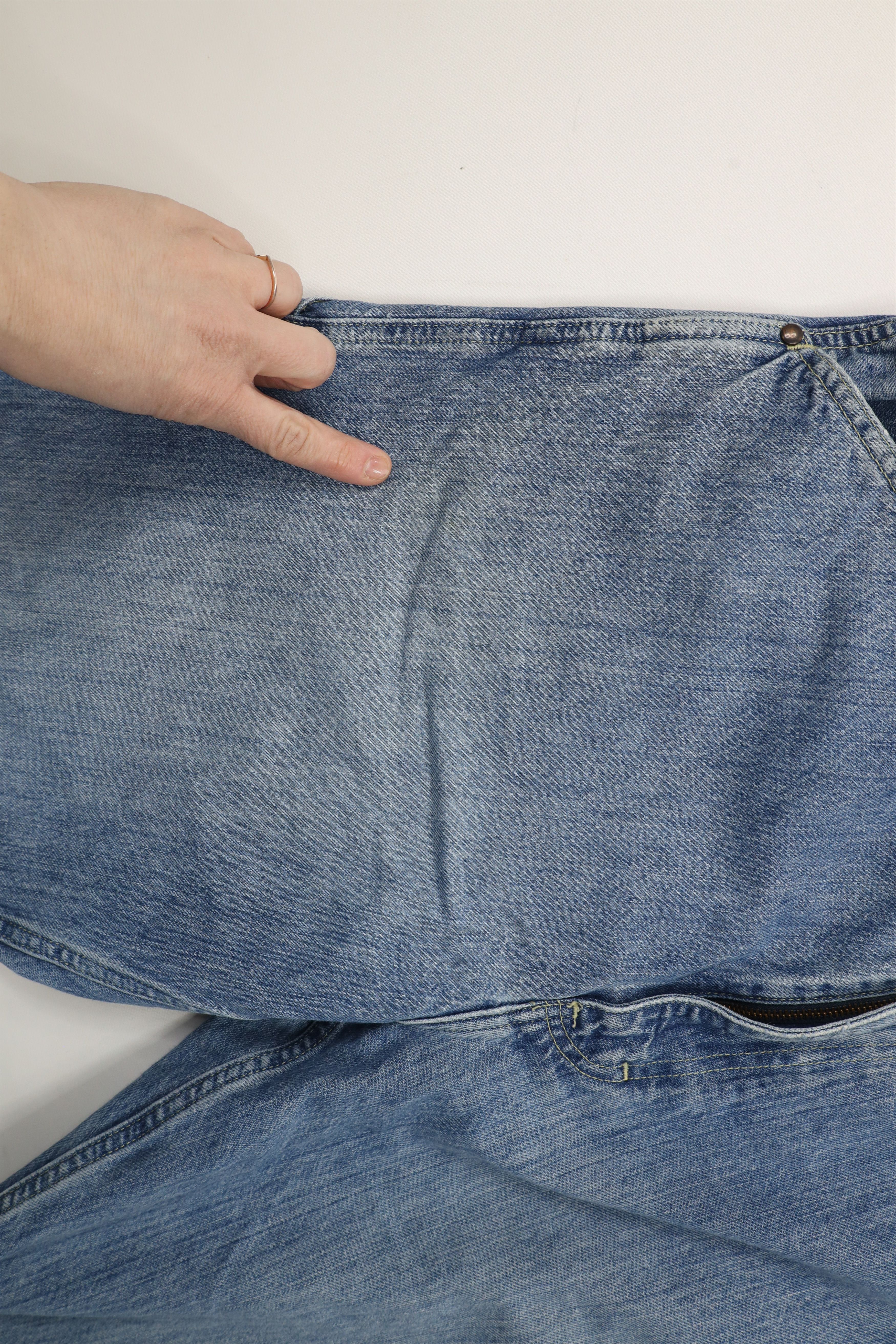 American Eagle Outfitters × Vintage Vintage 90s American Eagle Baggy Wide Leg Dungaree Jeans Size US 36 / EU 52 - 7 Thumbnail